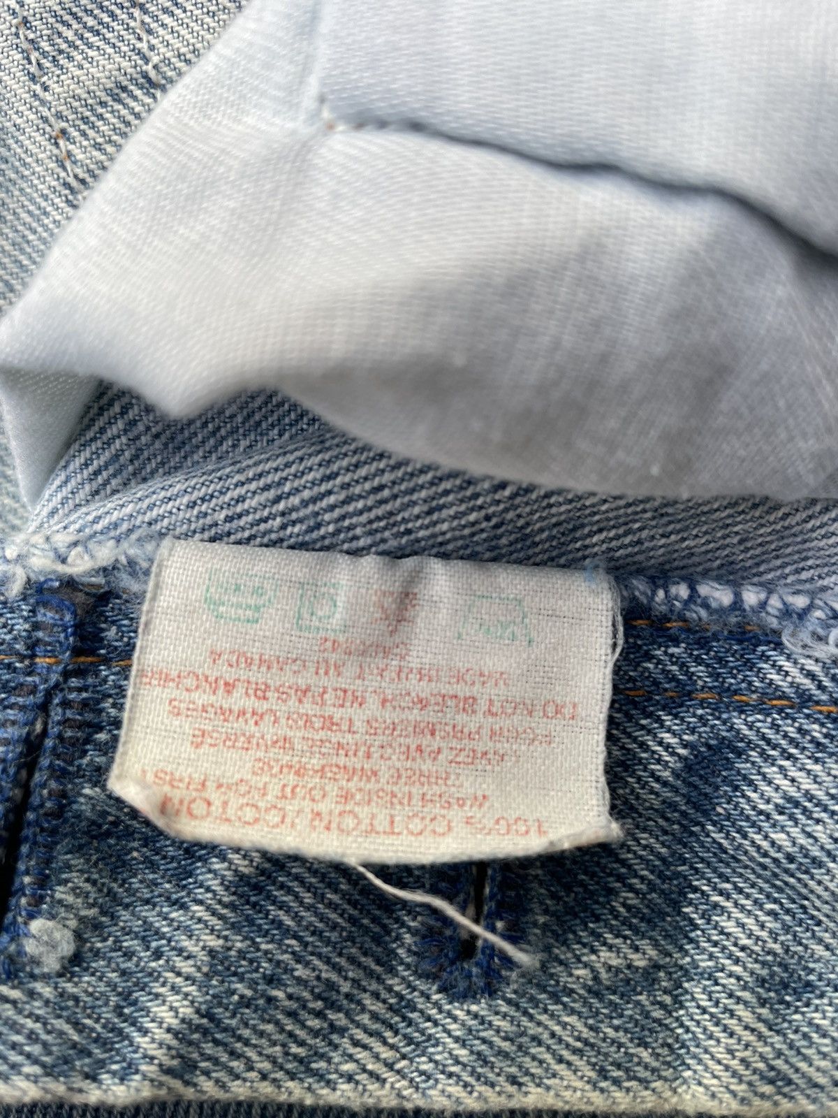 Levi's Levis 501 e Canada Aging Faded Distressed Denim Size US 31 - 17 Thumbnail