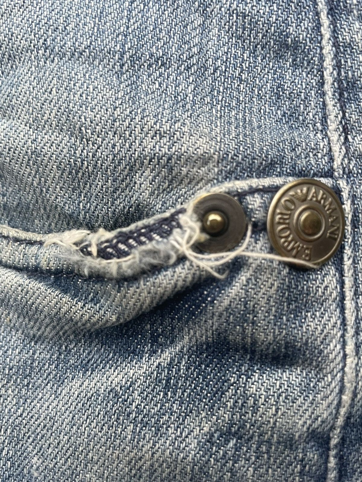 Designer Emporio Armani Distresed Denim Size US 31 - 17 Thumbnail