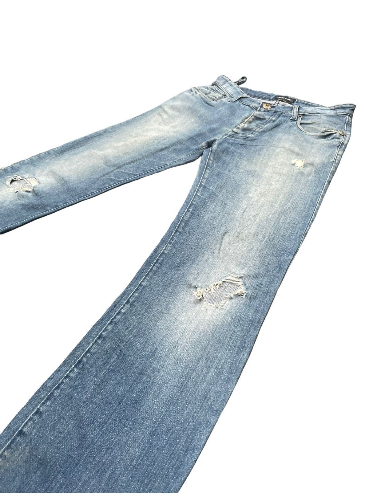 Designer Emporio Armani Distresed Denim Size US 31 - 2 Thumbnail
