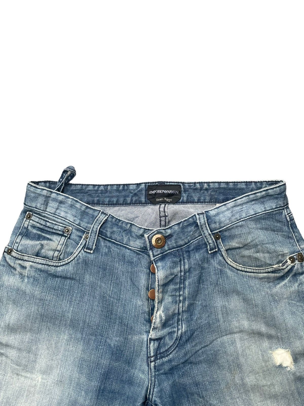 Designer Emporio Armani Distresed Denim Size US 31 - 6 Thumbnail
