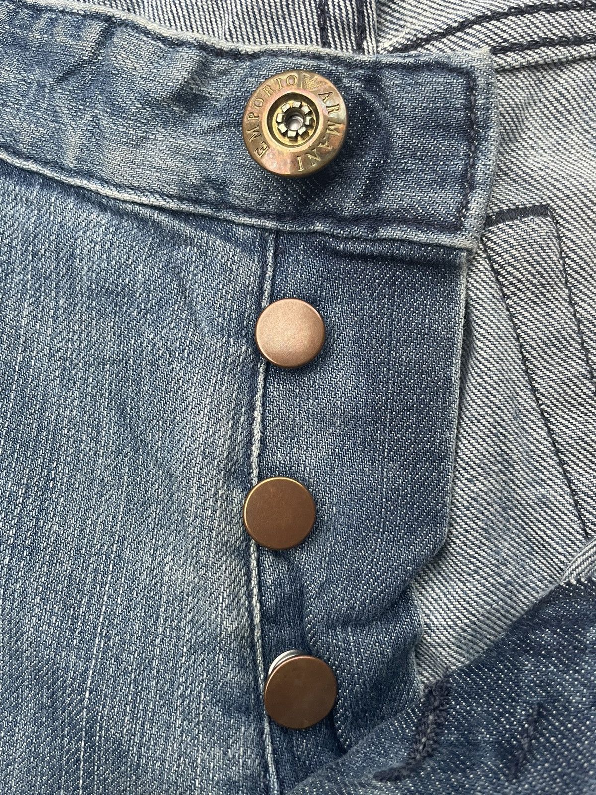 Designer Emporio Armani Distresed Denim Size US 31 - 18 Thumbnail