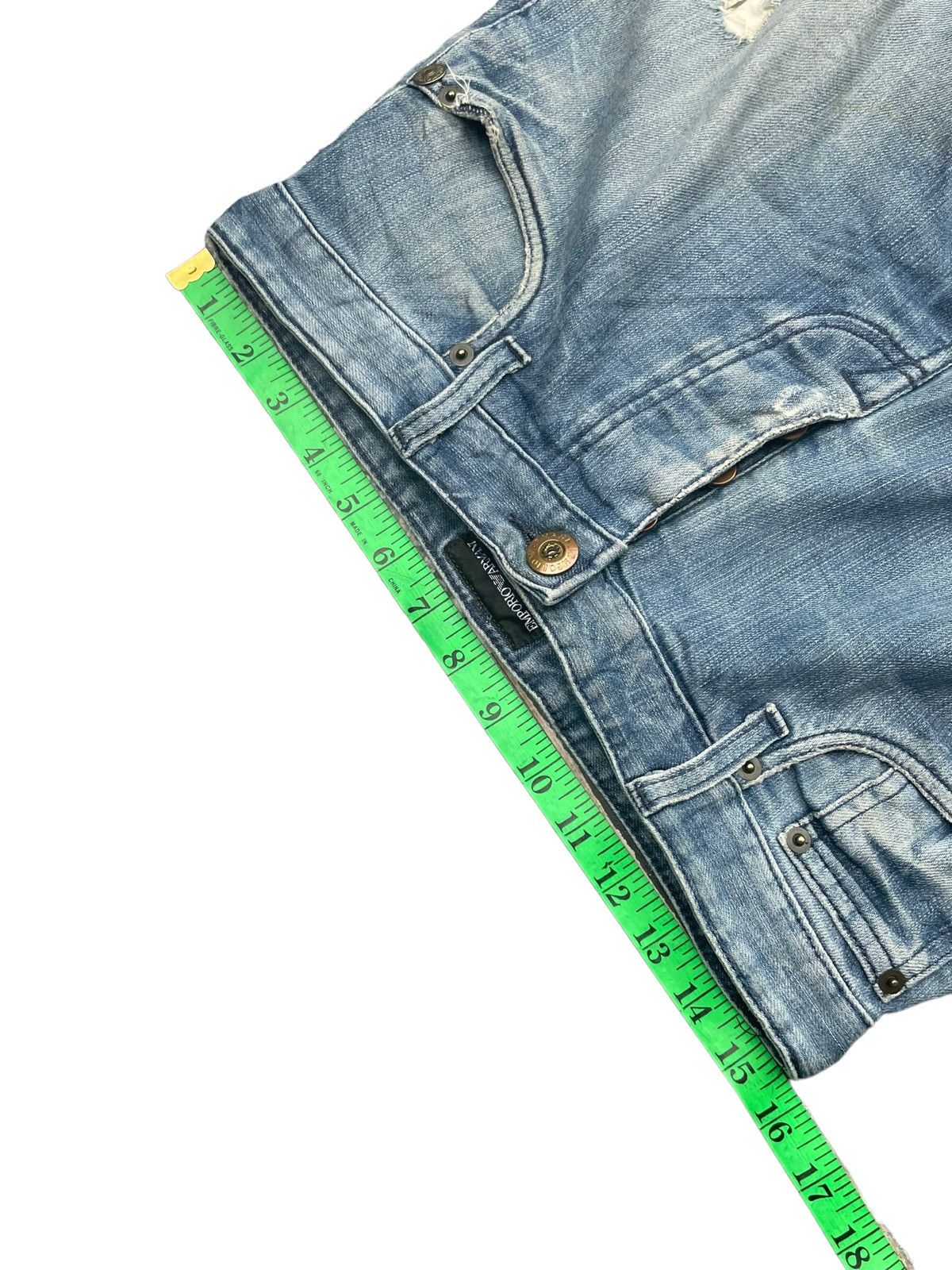 Designer Emporio Armani Distresed Denim Size US 31 - 19 Thumbnail