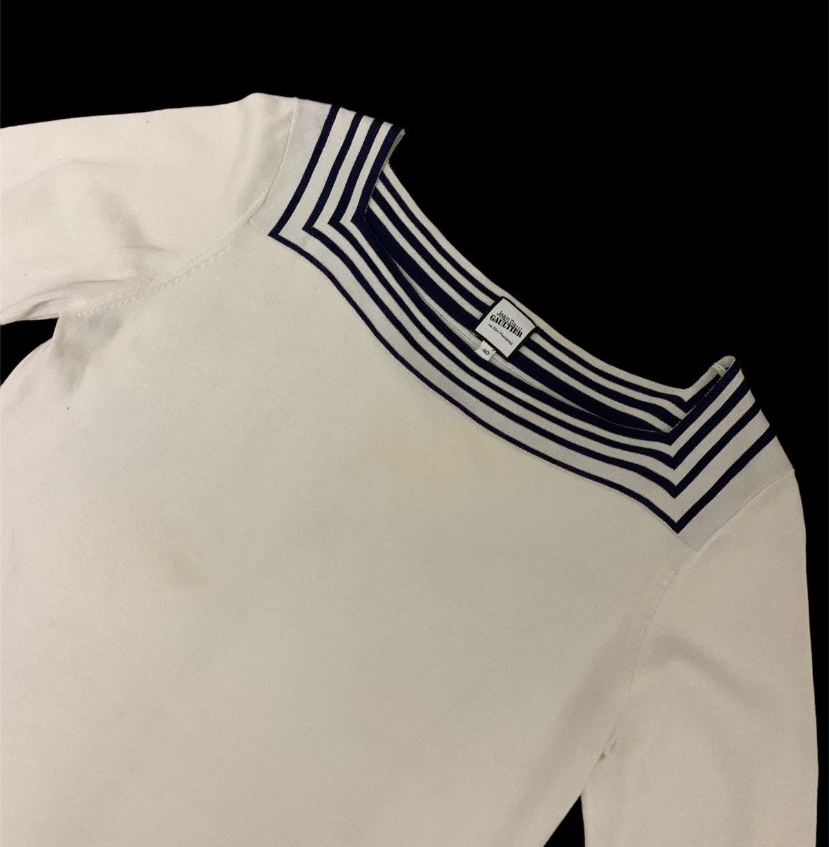 Jean Paul Gaultier Vintage Off shoulder Longsleeve Shirt. Size S / US 4 / IT 40 - 2 Thumbnail