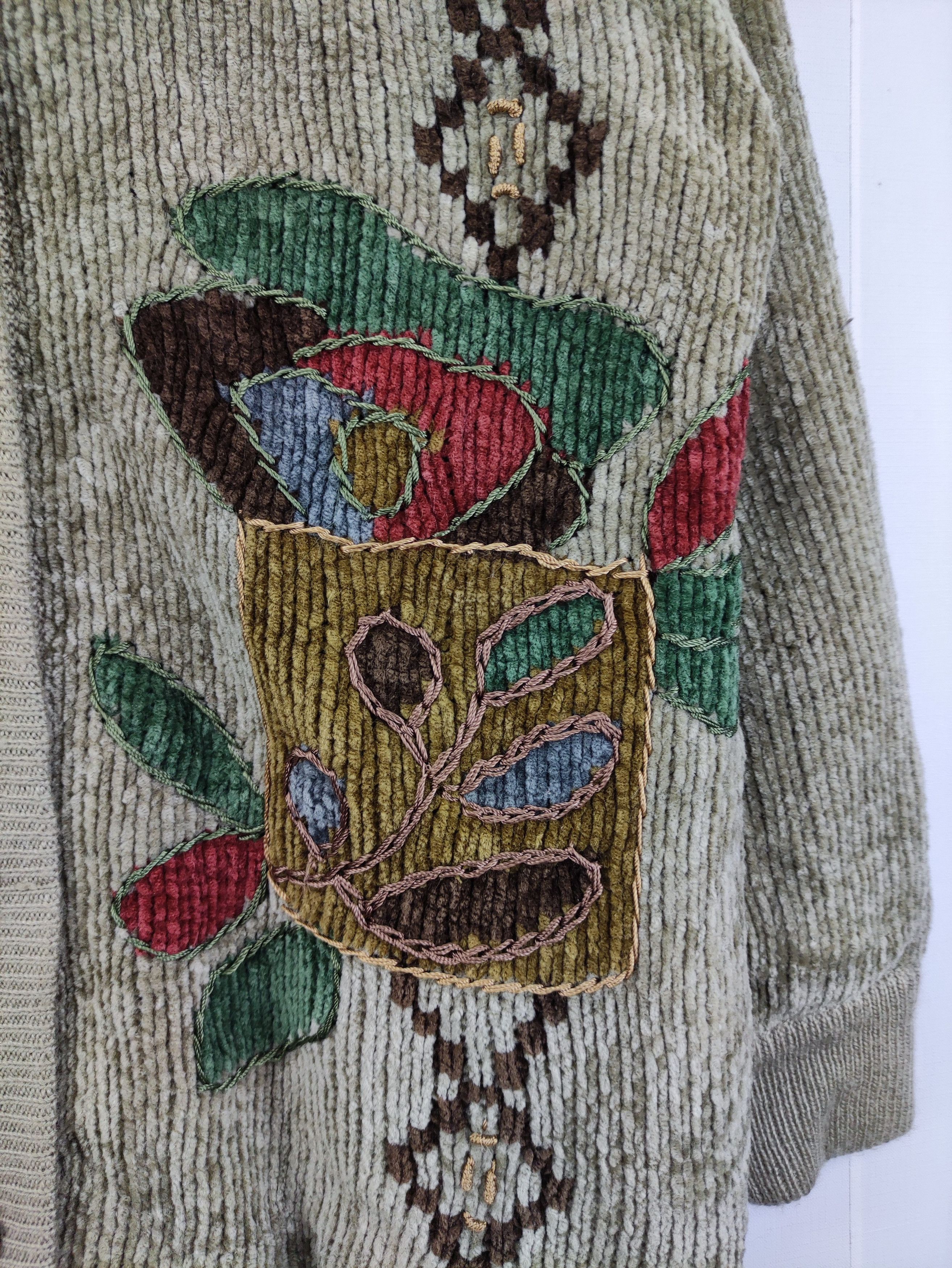 Japanese Brand Vintage Cardigan knit Sweater Jacket Embroidered Size US M / EU 48-50 / 2 - 2 Thumbnail
