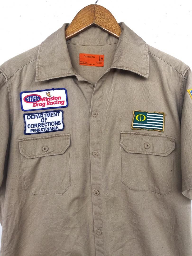 Vintage NHRA WINSTON DRAG RACING PATCHES BUTTON UPS SHIRT Size US M / EU 48-50 / 2 - 2 Thumbnail