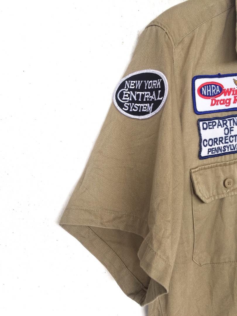 Vintage NHRA WINSTON DRAG RACING PATCHES BUTTON UPS SHIRT Size US M / EU 48-50 / 2 - 3 Thumbnail