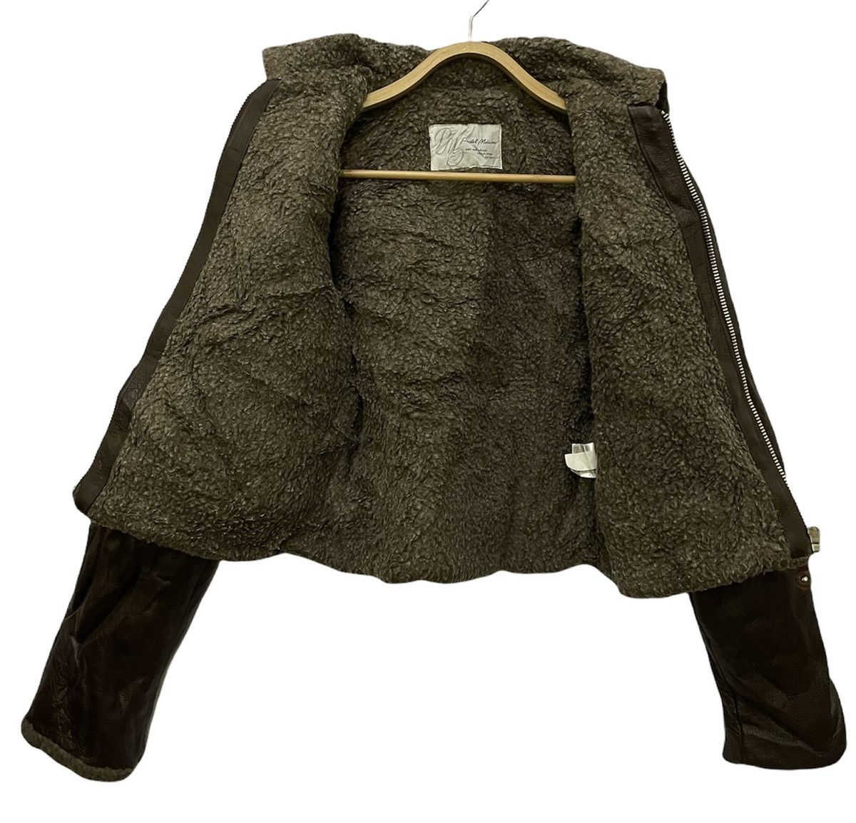 Leather Boa Leather Pastel Maam Zipper Jacket with Inner Wool Size US M / EU 48-50 / 2 - 14 Thumbnail
