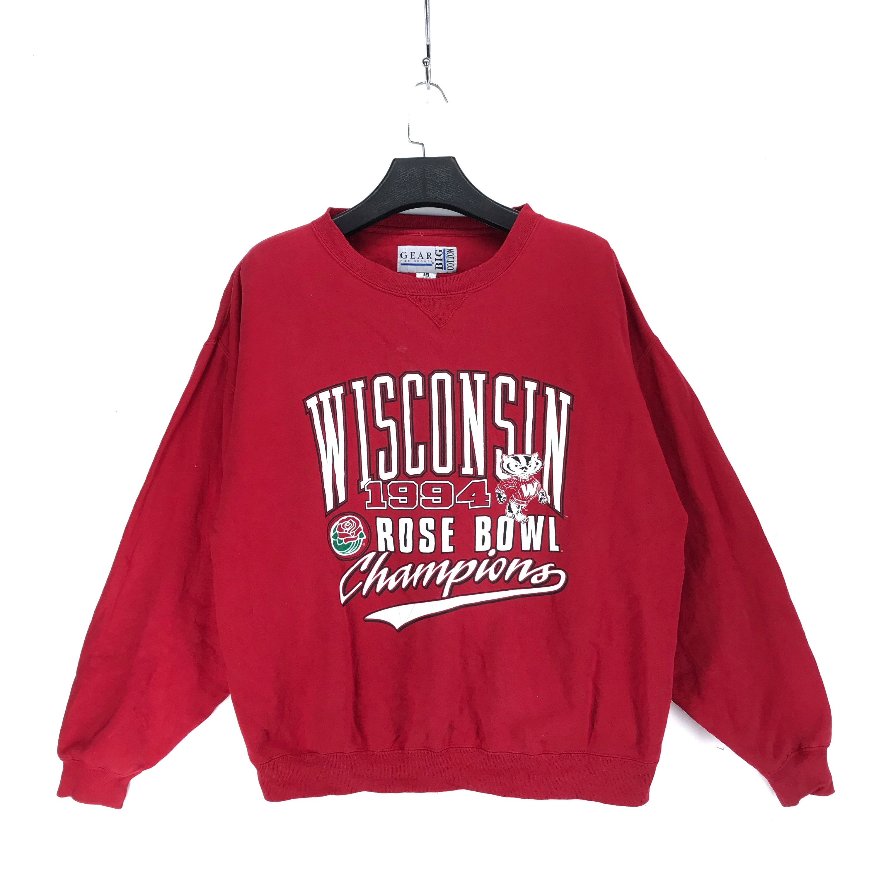 Gear for Sports WISCONSIN 1994 Rose Bowl Big Logo Sweatshirt #2154-84 Size US L / EU 52-54 / 3 - 1 Thumbnail