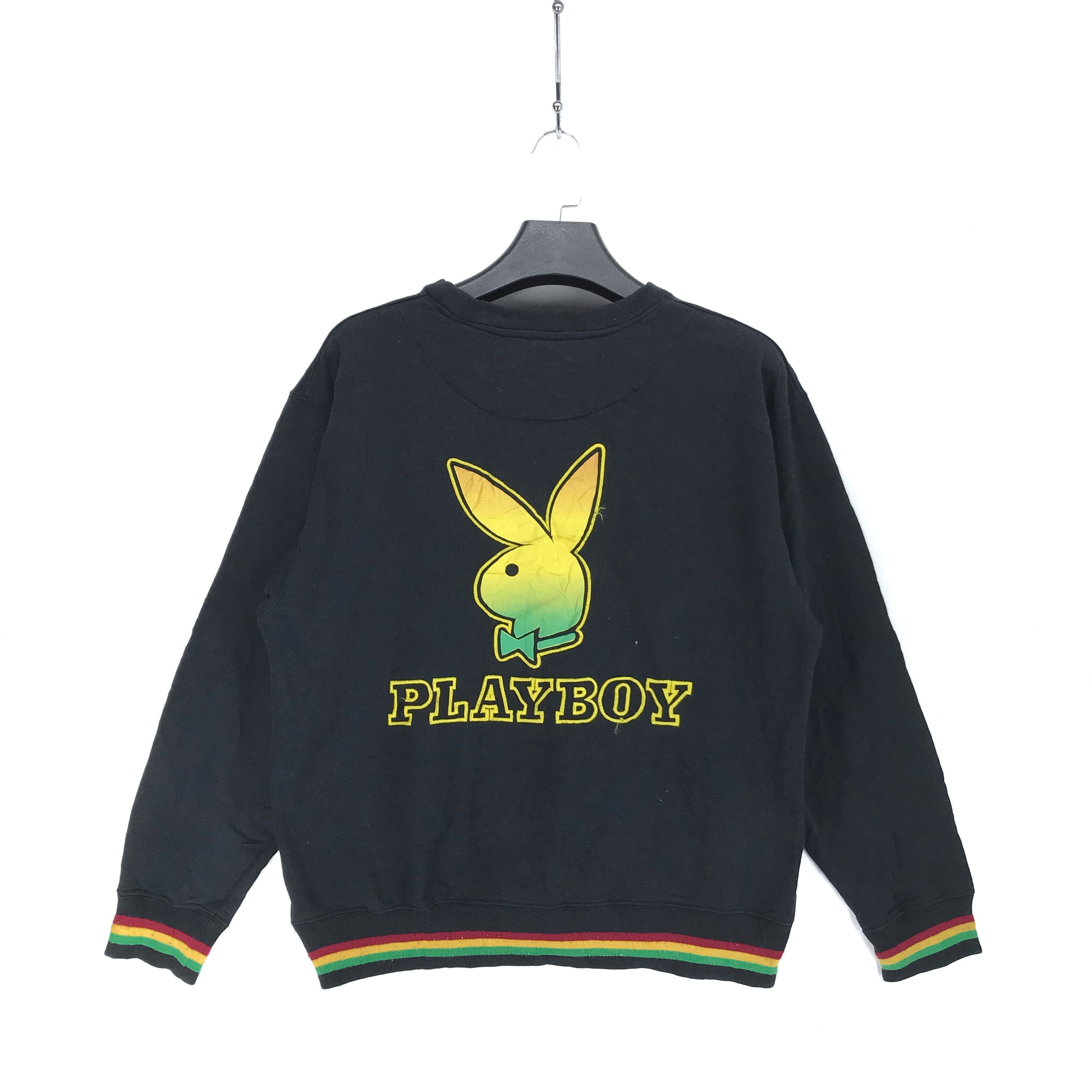 Bob Marley PLAY BOY Raggae Color Big Logo Sweatshirt #2162-84 Size US L / EU 52-54 / 3 - 1 Thumbnail