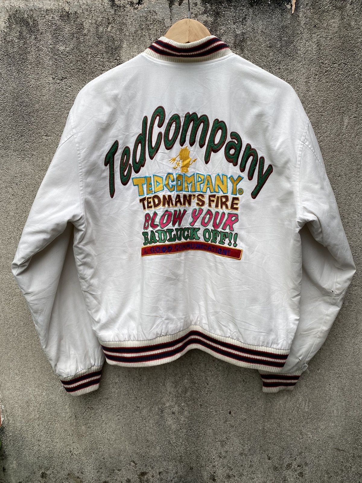 Tedman × Vintage Vintage TED COMPANY 1991 Embroidery Varsity Jacket Size US M / EU 48-50 / 2 - 2 Thumbnail