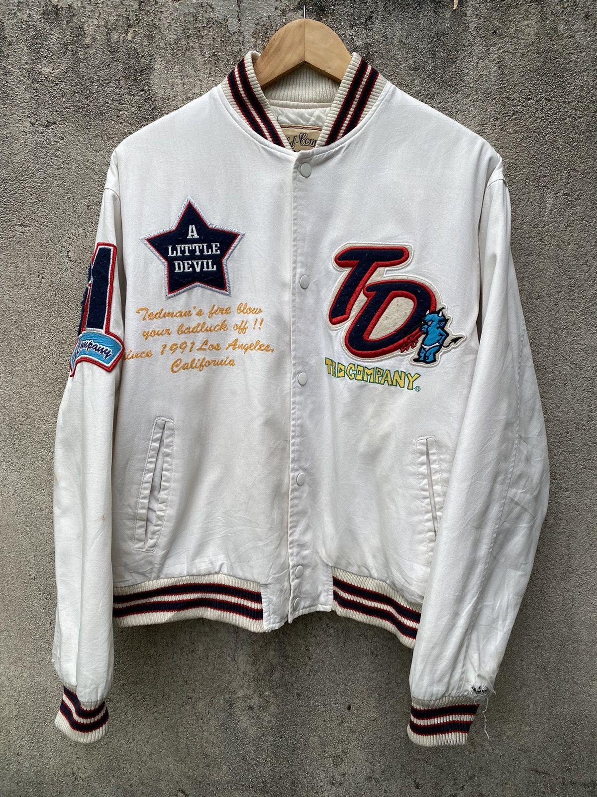 Tedman × Vintage Vintage TED COMPANY 1991 Embroidery Varsity Jacket Size US M / EU 48-50 / 2 - 1 Thumbnail
