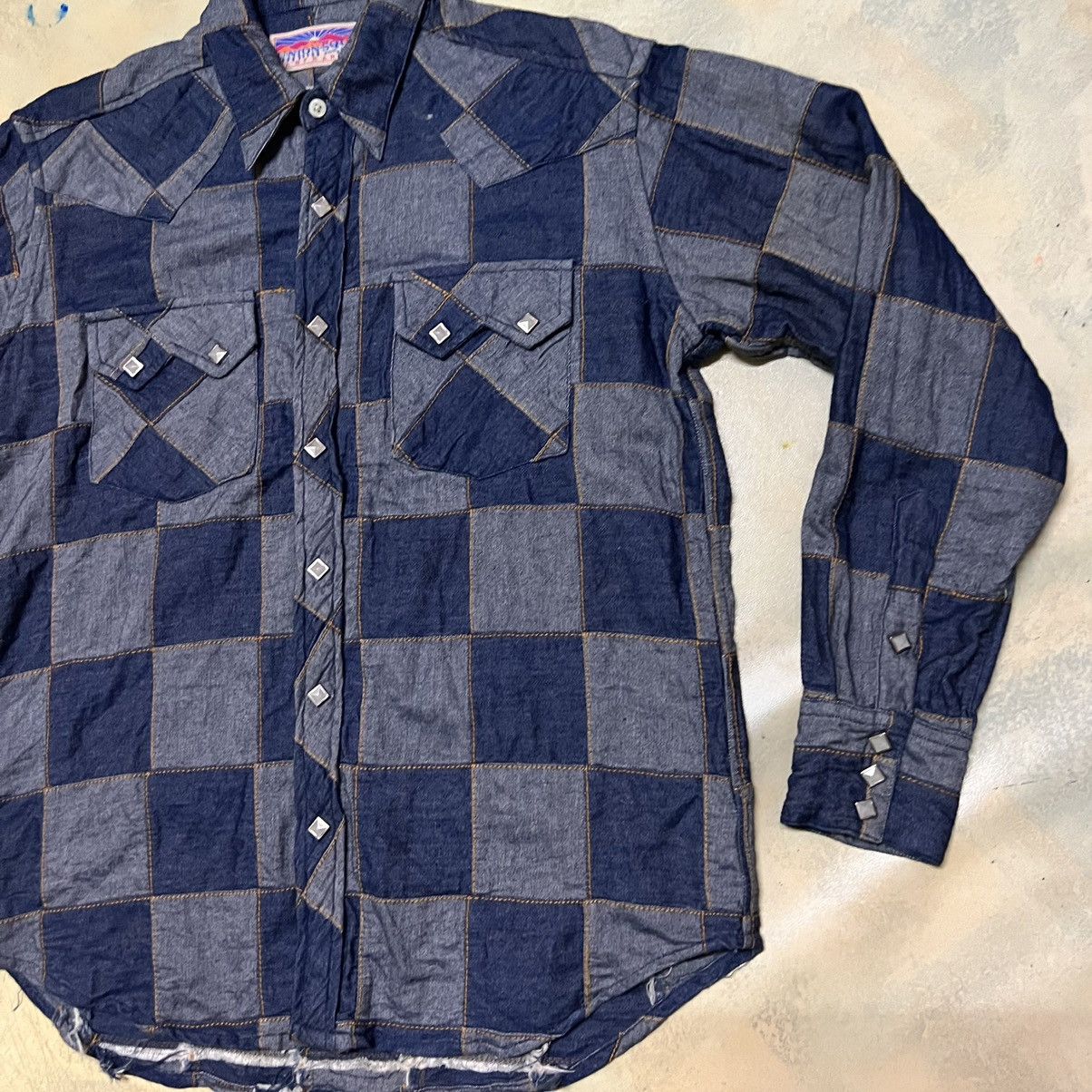 Japanese Brand Patchwork Denim Button Up Shirt Kapital Style Size US M / EU 48-50 / 2 - 4 Thumbnail