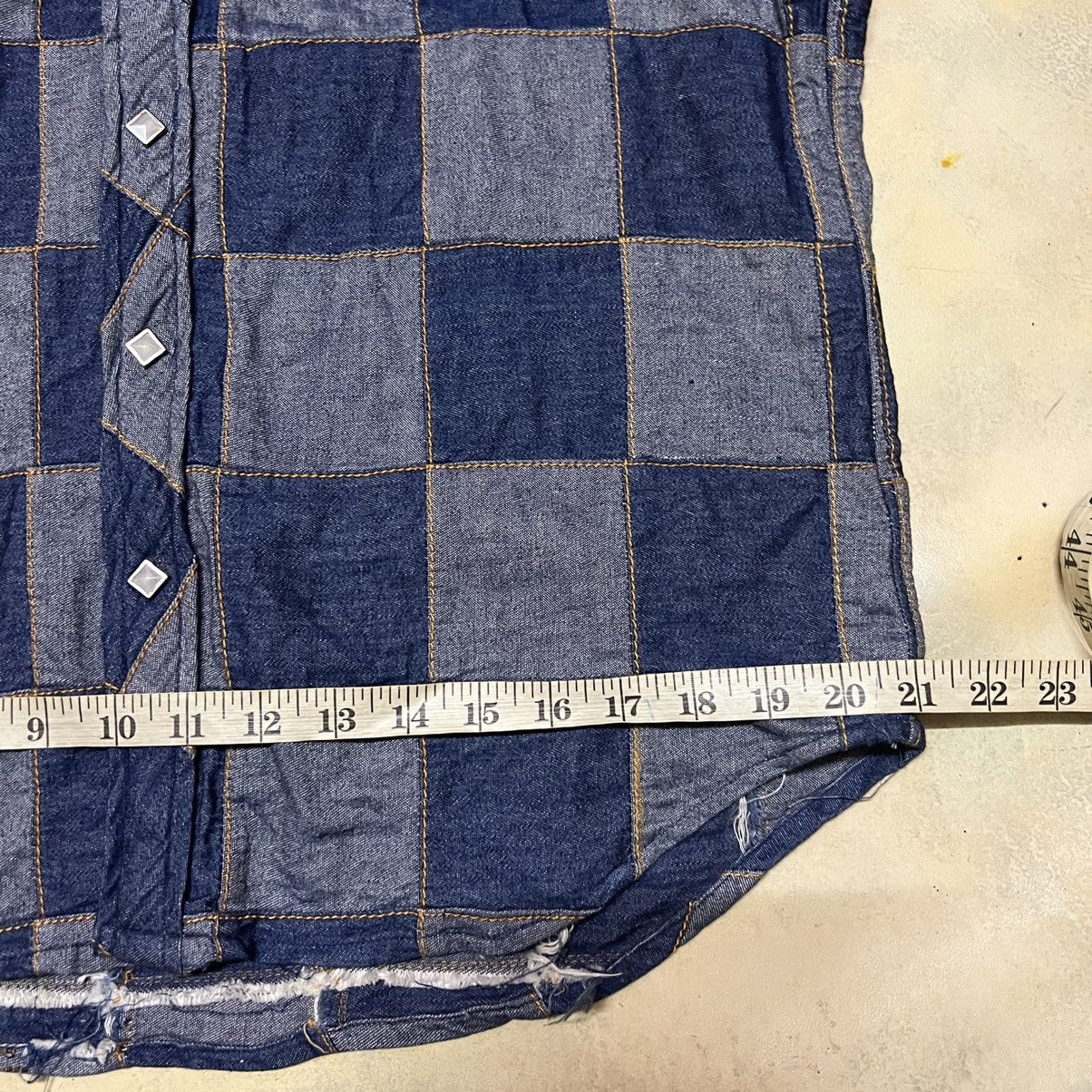 Japanese Brand Patchwork Denim Button Up Shirt Kapital Style Size US M / EU 48-50 / 2 - 8 Thumbnail