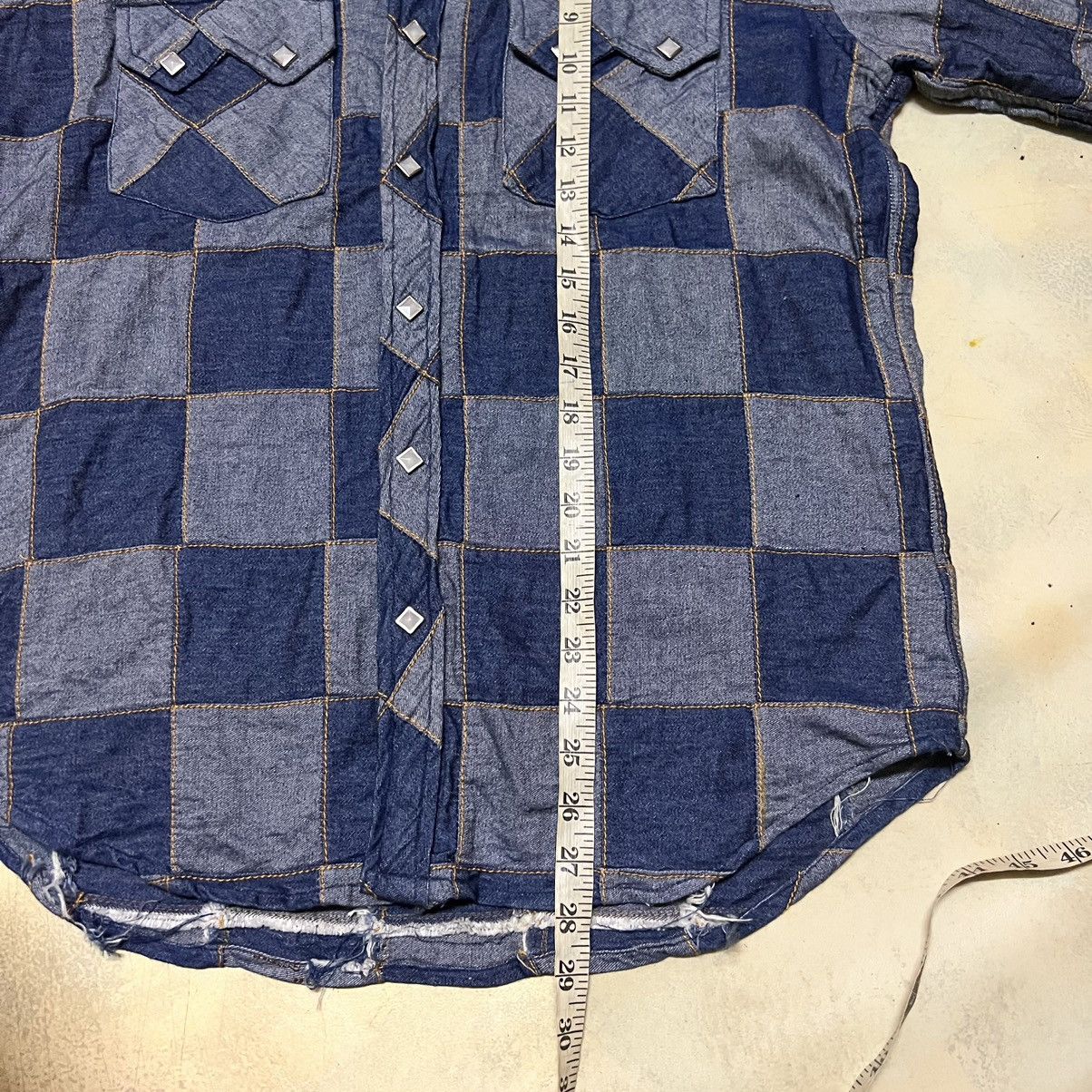 Japanese Brand Patchwork Denim Button Up Shirt Kapital Style Size US M / EU 48-50 / 2 - 9 Thumbnail