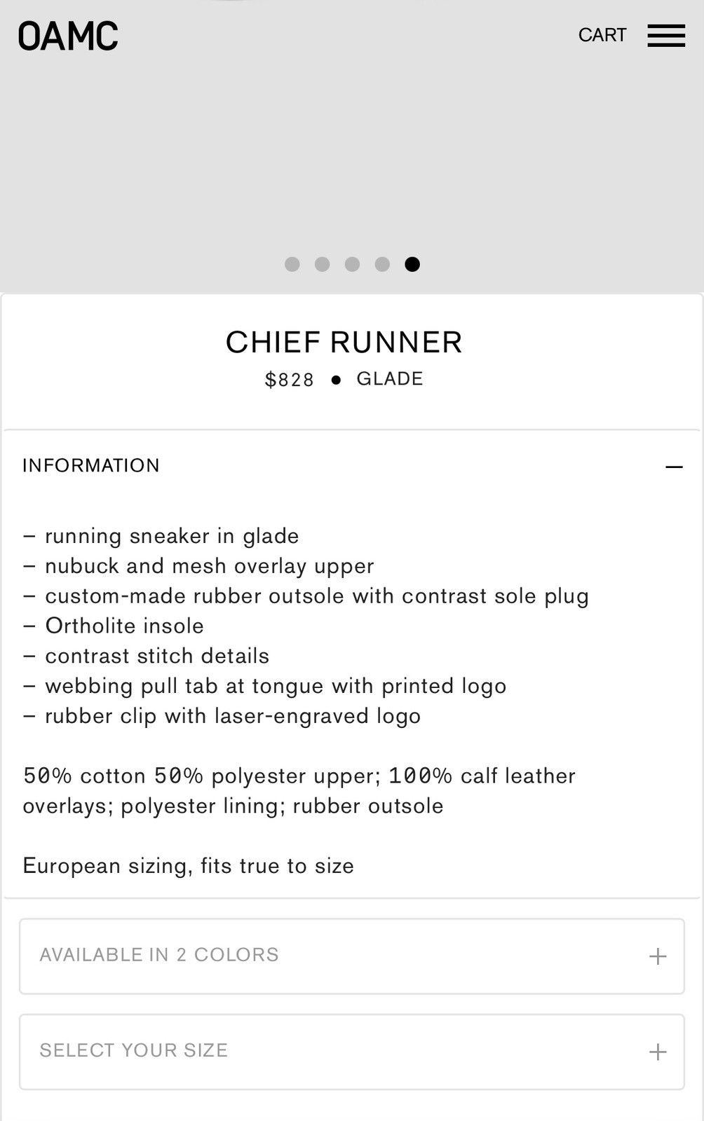 OAMC $828 Spring/Summer SS23 Chief Runner Trail Gorpcore Sneakers Size US 9 / EU 42 - 6 Thumbnail