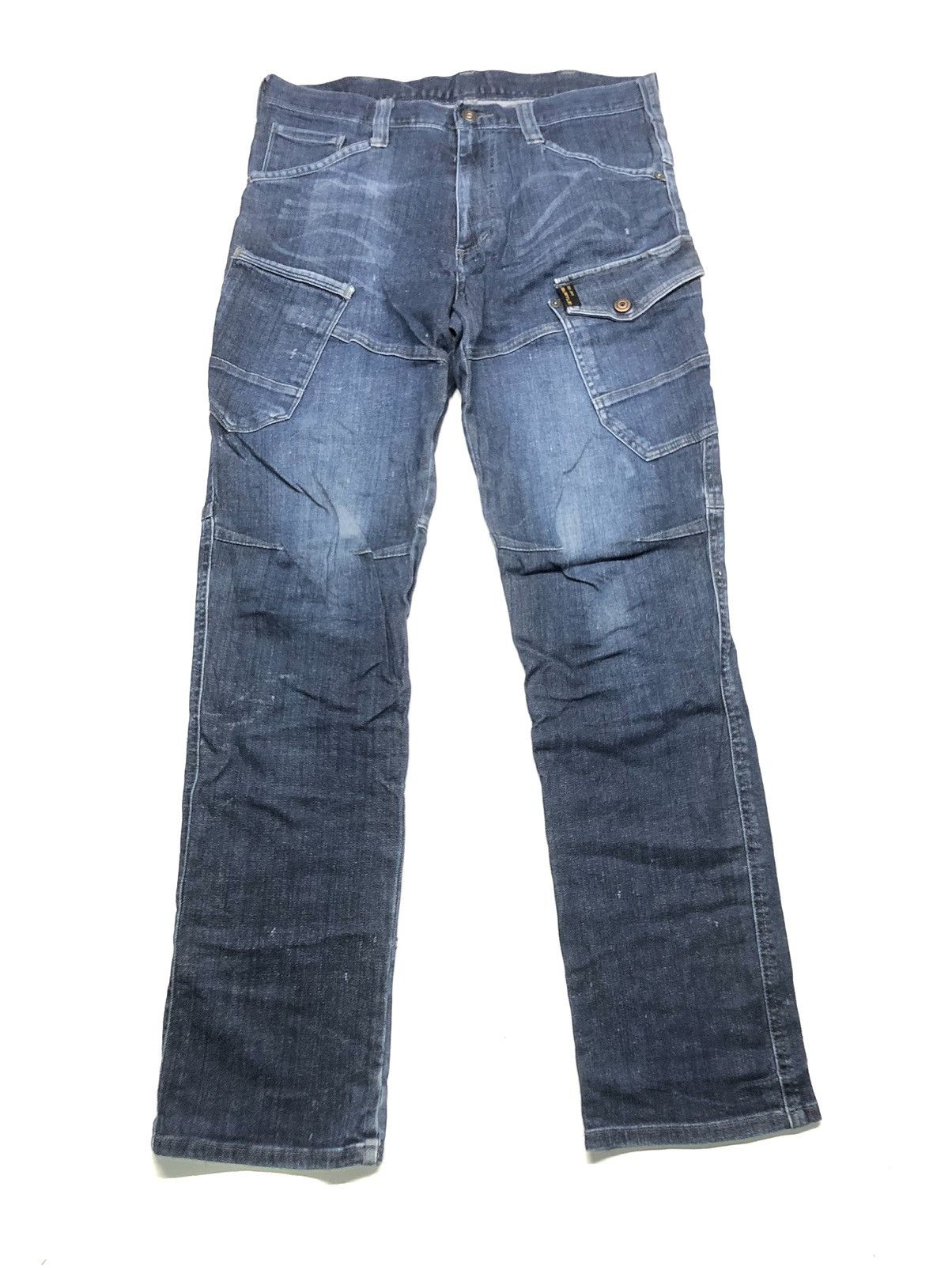 Japanese Brand × Vintage BURTLE BT-2011 CARGO DENIM JAPAN 🇯🇵 Size US 32 / EU 48 - 1 Thumbnail
