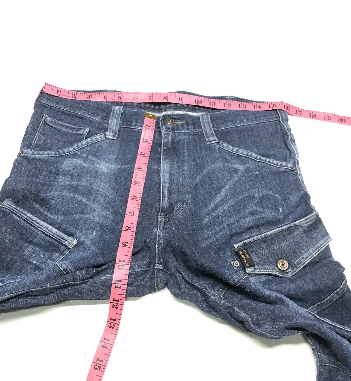 Japanese Brand × Vintage BURTLE BT-2011 CARGO DENIM JAPAN 🇯🇵 Size US 32 / EU 48 - 13 Thumbnail