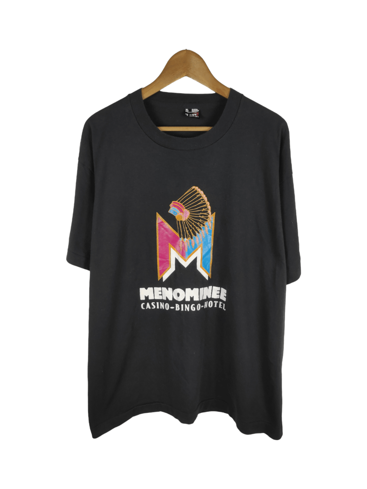 Fruit Of The Loom 🔥Best Offer🔥 Vintage Menominee Casino Hotel Promo Shirt Size US XL / EU 56 / 4 - 1 Thumbnail
