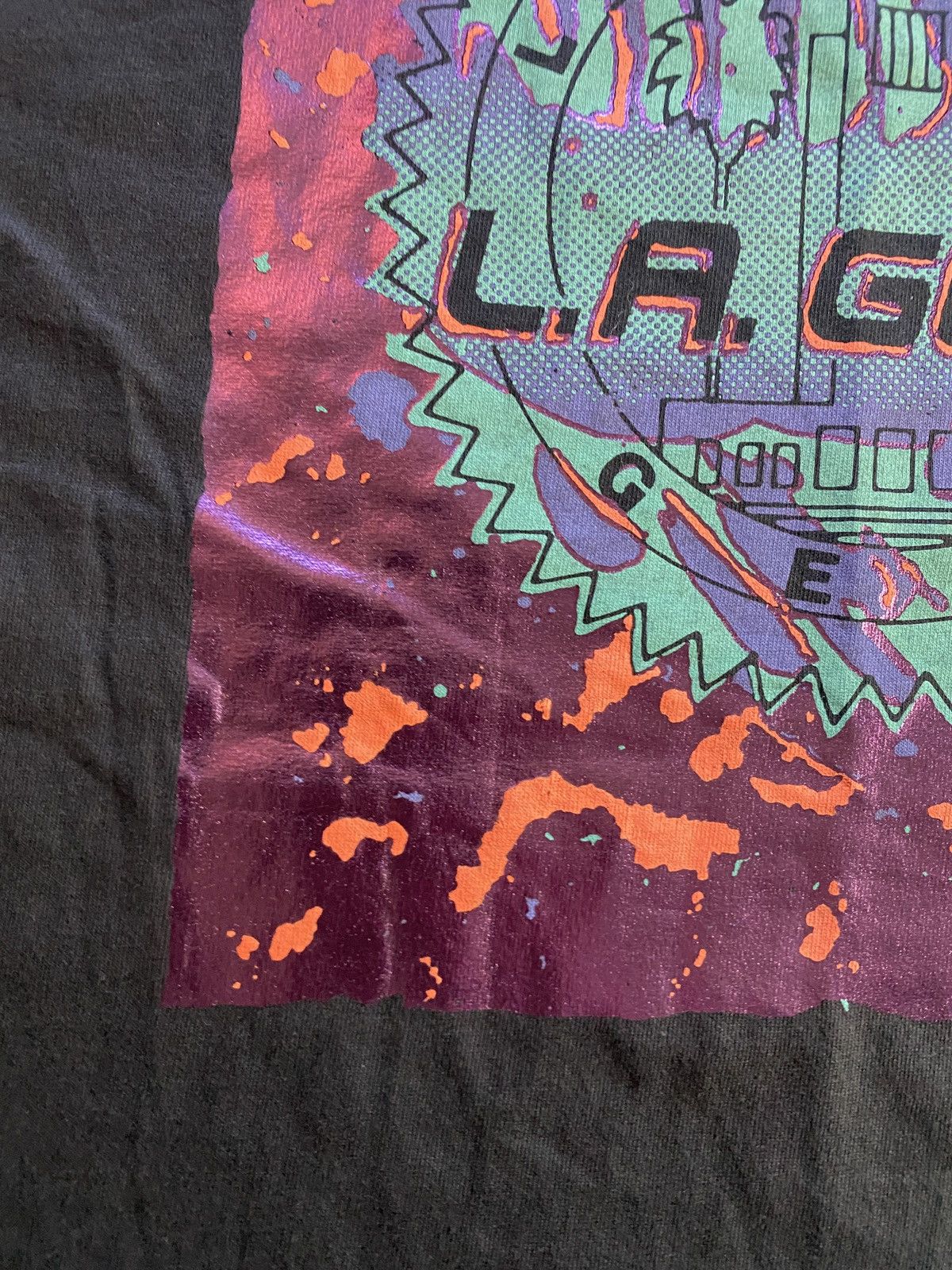 La Gear Vintage 90’s LA Gear Single Stitch Black Tee Size US L / EU 52-54 / 3 - 15 Thumbnail