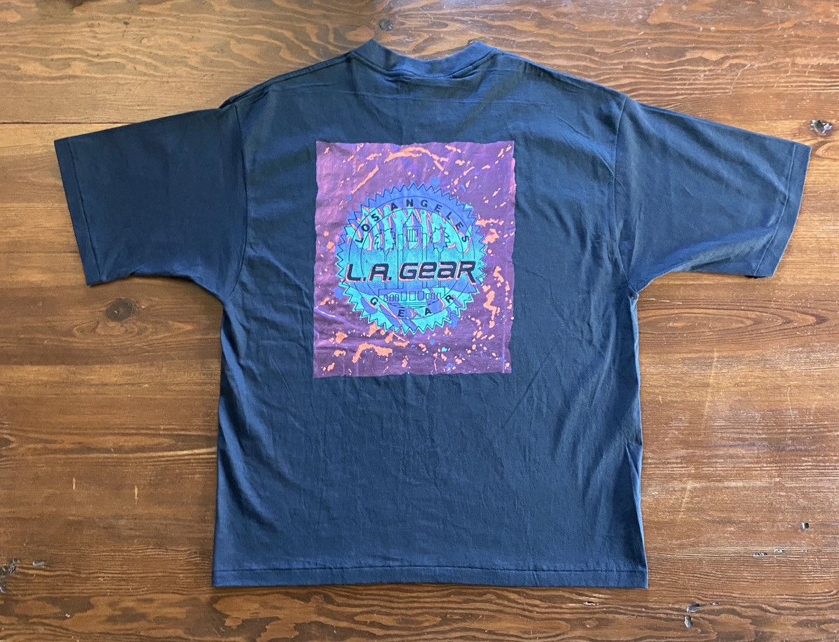 La Gear Vintage 90’s LA Gear Single Stitch Black Tee Size US L / EU 52-54 / 3 - 1 Thumbnail