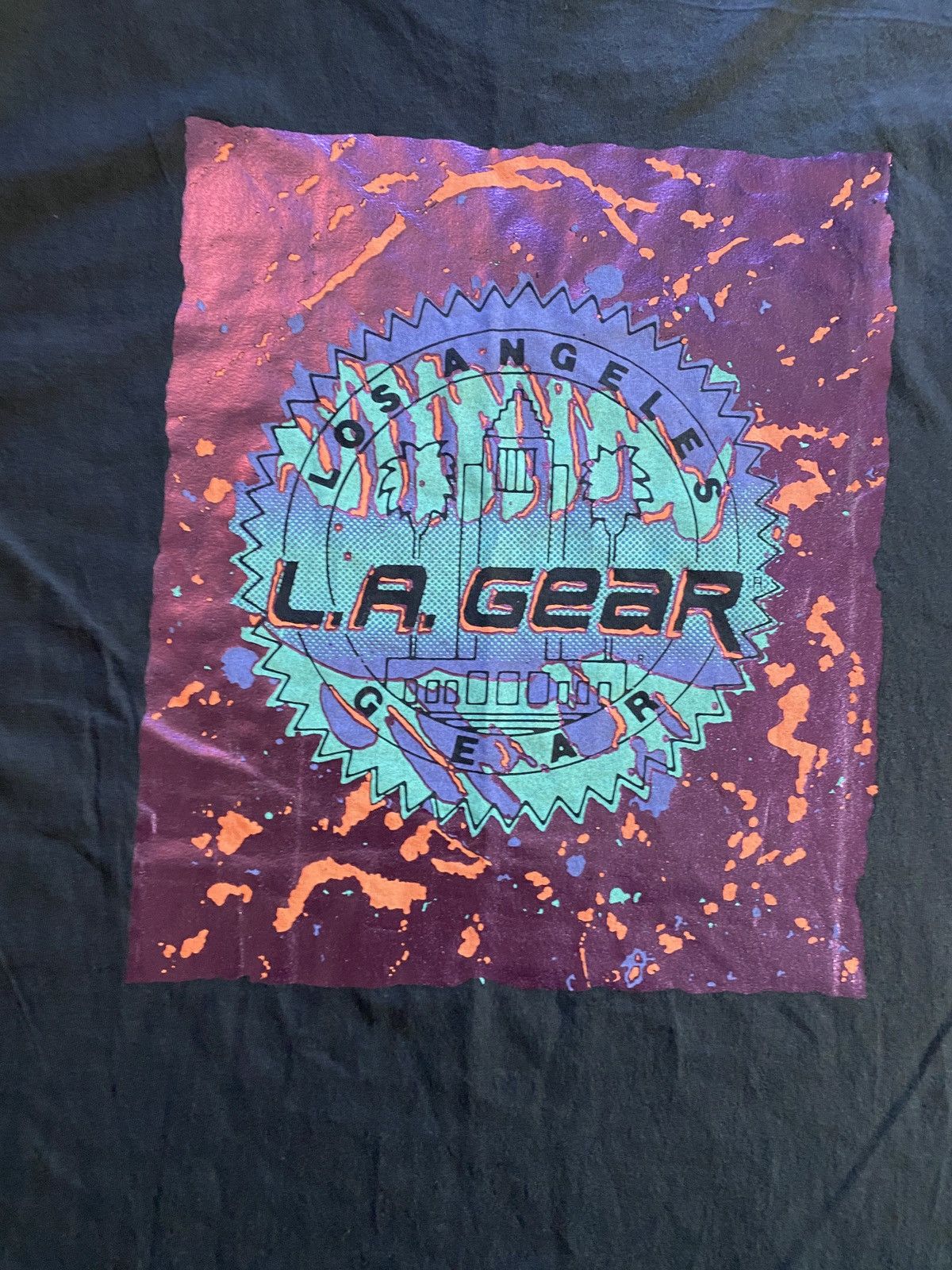 La Gear Vintage 90’s LA Gear Single Stitch Black Tee Size US L / EU 52-54 / 3 - 12 Thumbnail