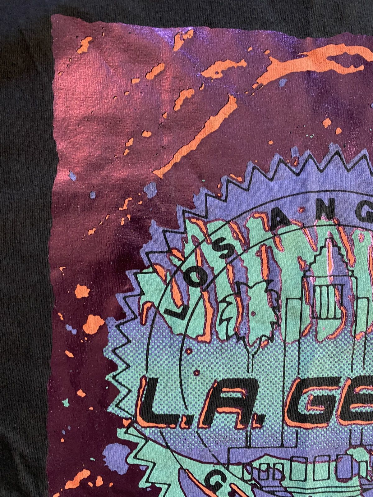 La Gear Vintage 90’s LA Gear Single Stitch Black Tee Size US L / EU 52-54 / 3 - 13 Thumbnail