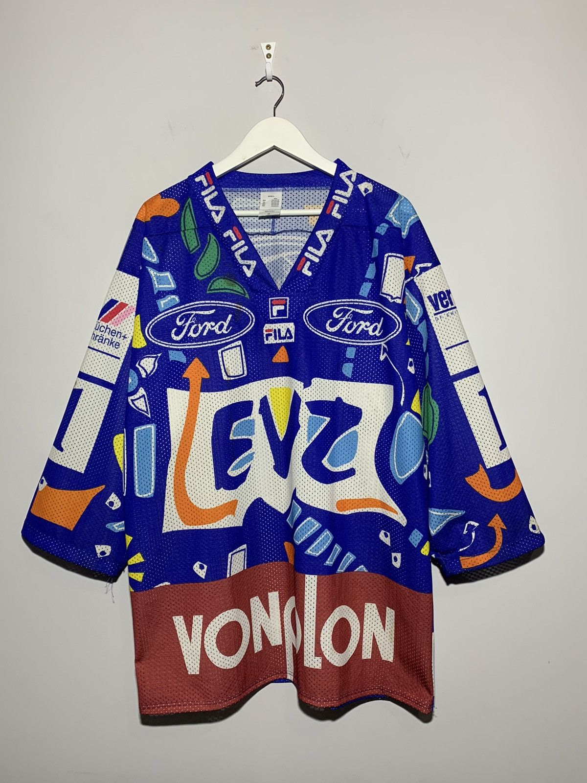 Fila Vintage Oversize Hockey Y2k Streetwear Jersey