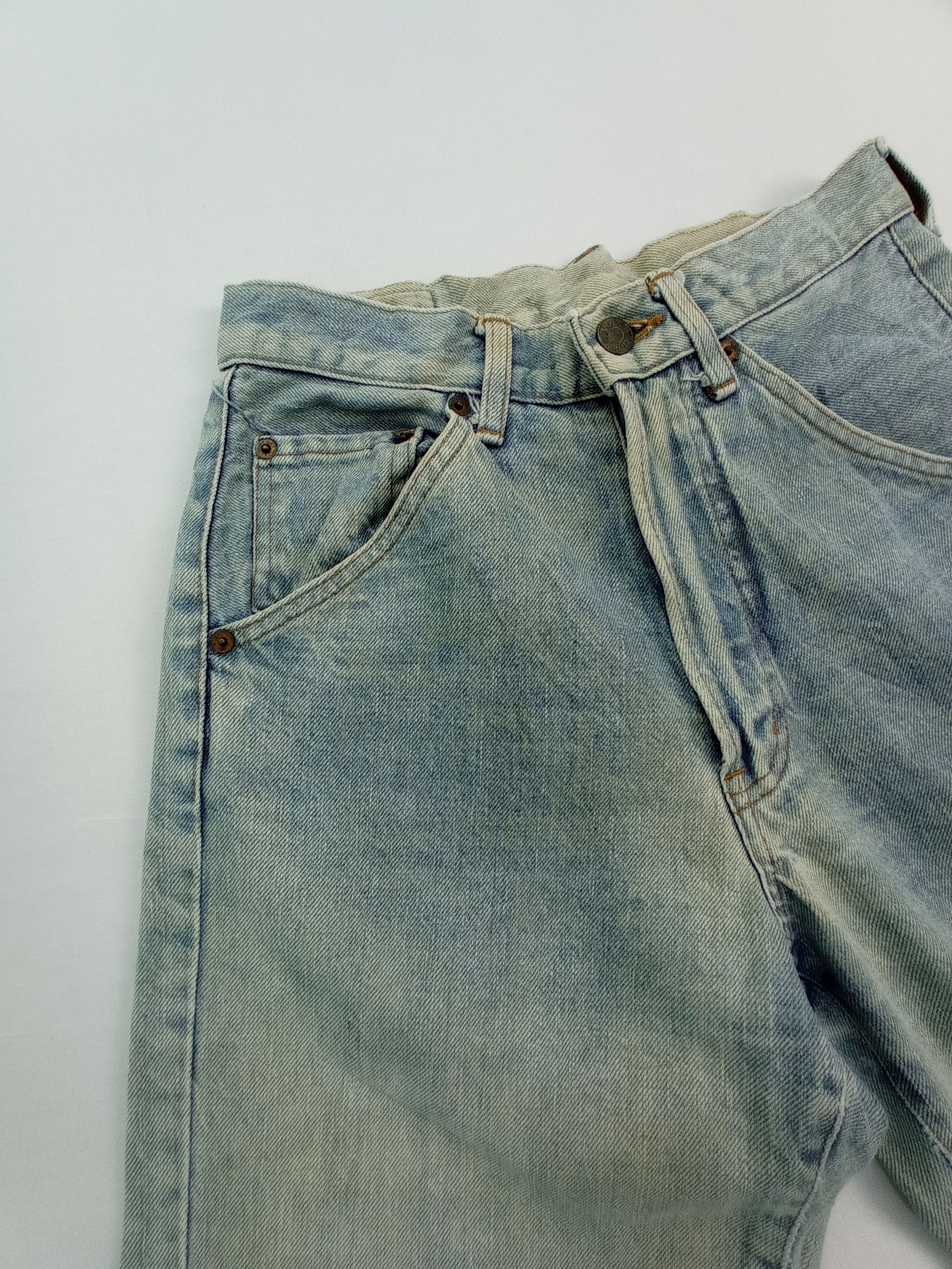 Japanese Brand Vintage Volume Faded Denim Pants Size US 26 / EU 42 - 3 Thumbnail