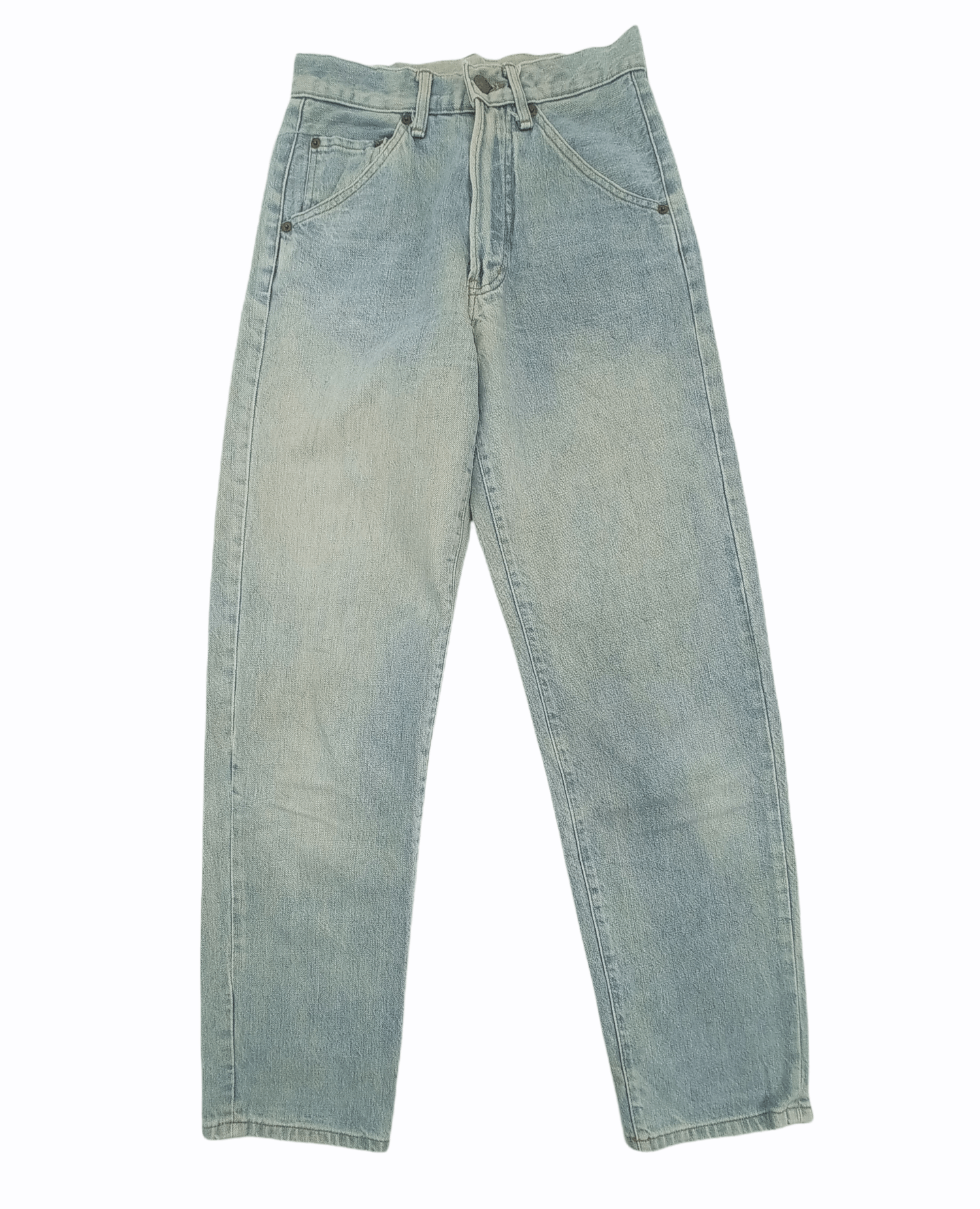 Japanese Brand Vintage Volume Faded Denim Pants Size US 26 / EU 42 - 1 Thumbnail