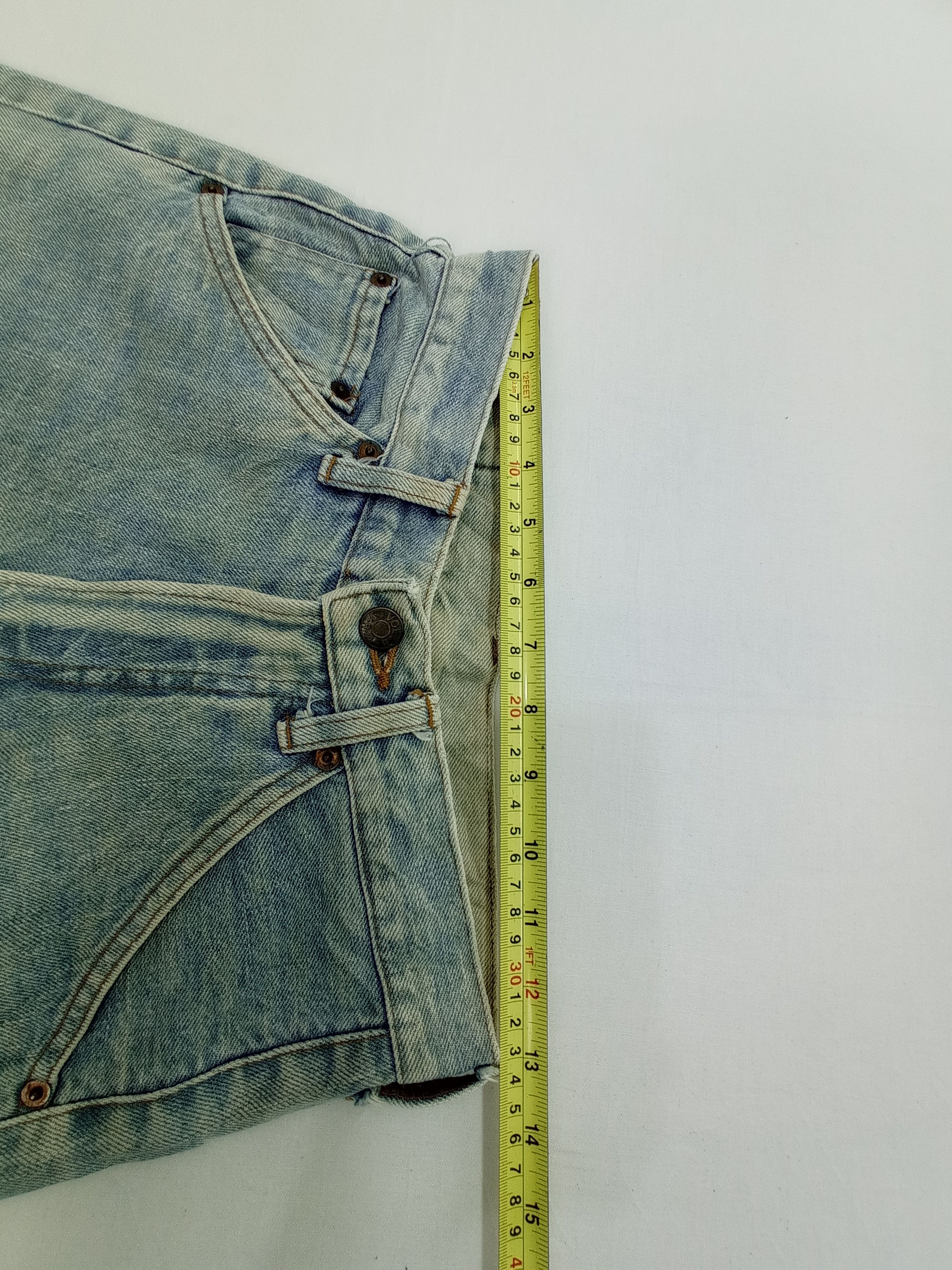 Japanese Brand Vintage Volume Faded Denim Pants Size US 26 / EU 42 - 19 Thumbnail
