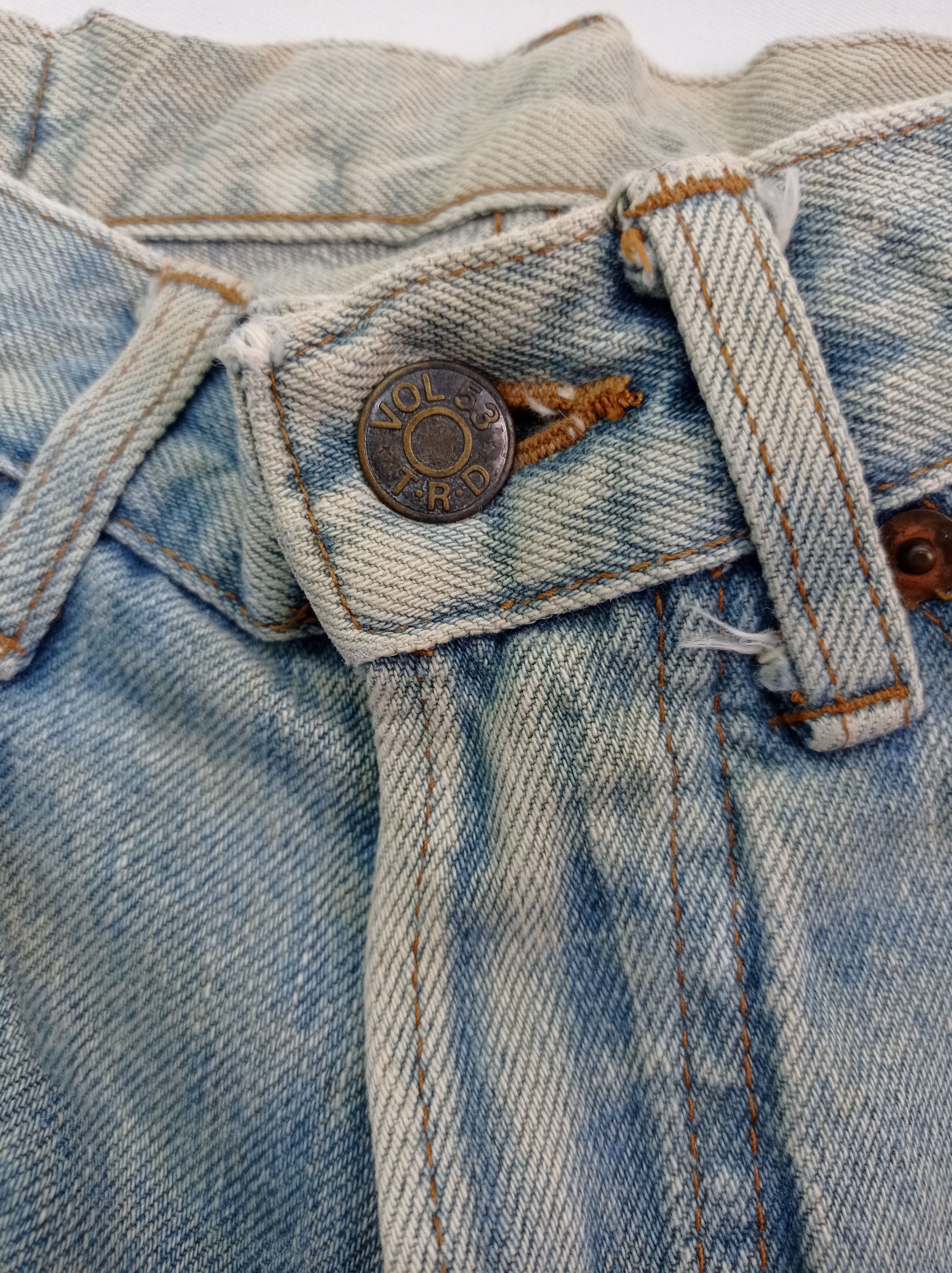 Japanese Brand Vintage Volume Faded Denim Pants Size US 26 / EU 42 - 5 Thumbnail