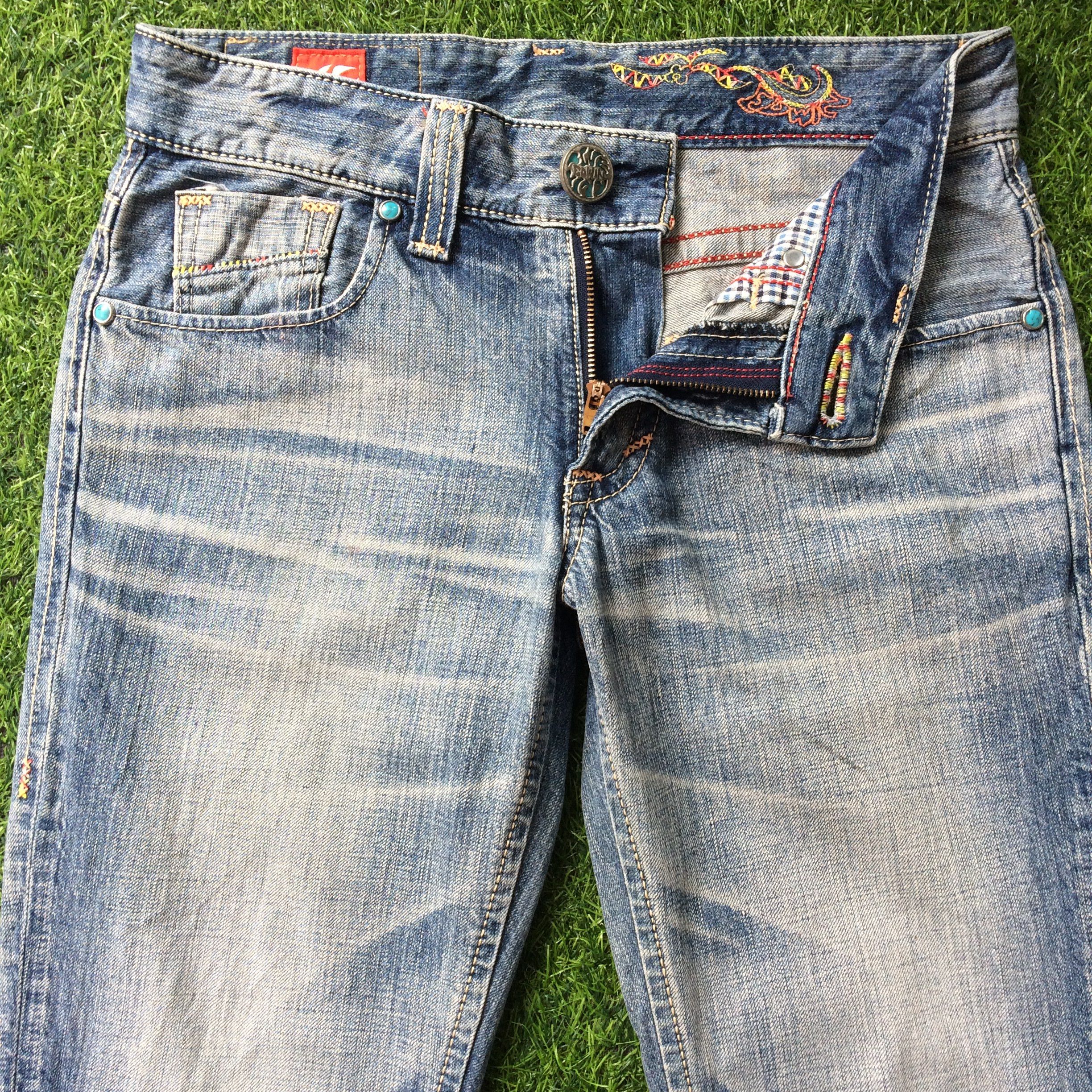 Edwin × Japanese Brand × Jean Japanese blue wash 2000’s grunge jeans #D-305 Size 28" / US 6 / IT 42 - 4 Thumbnail