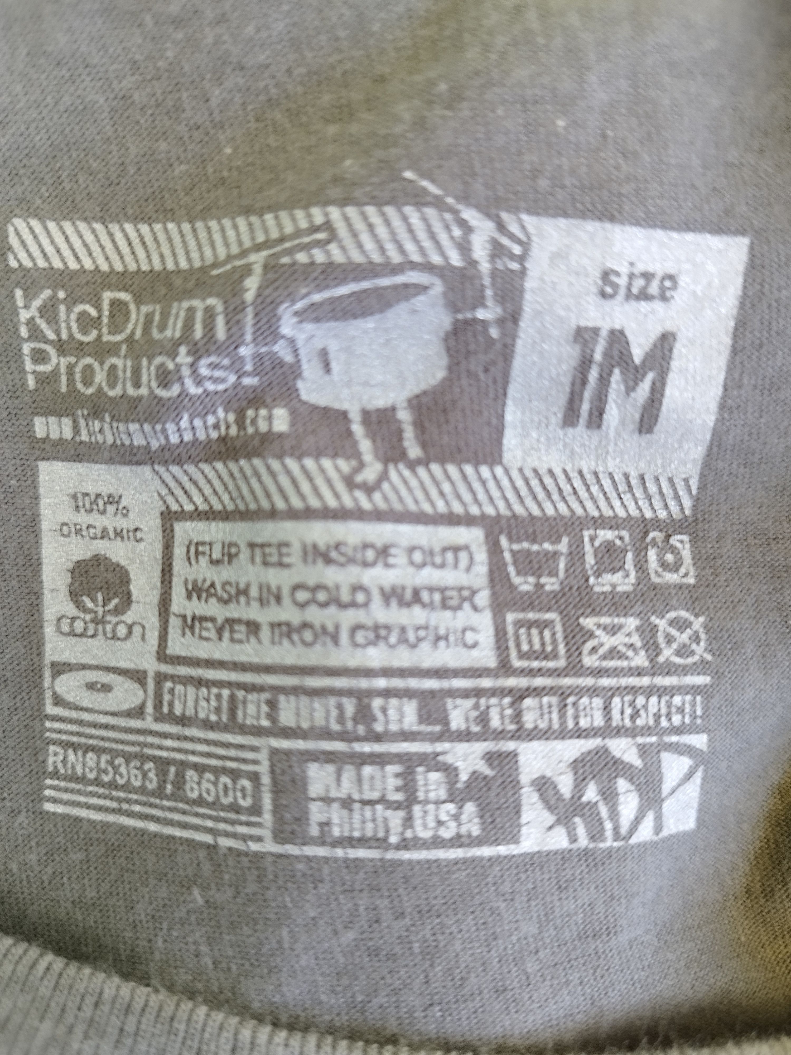 Band Tees Kic Drum Product t shirt Size US M / EU 48-50 / 2 - 6 Thumbnail