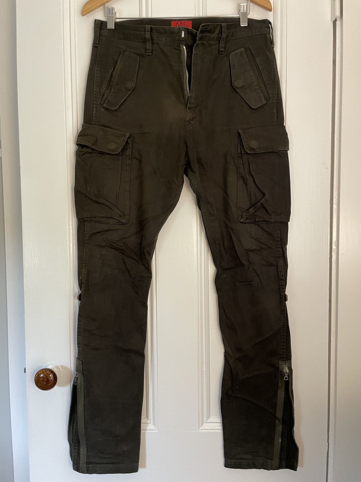 image of A P C x Kanye West X Kanye Army Military Cargo Pant Very in Olive, Men's (Size 30)