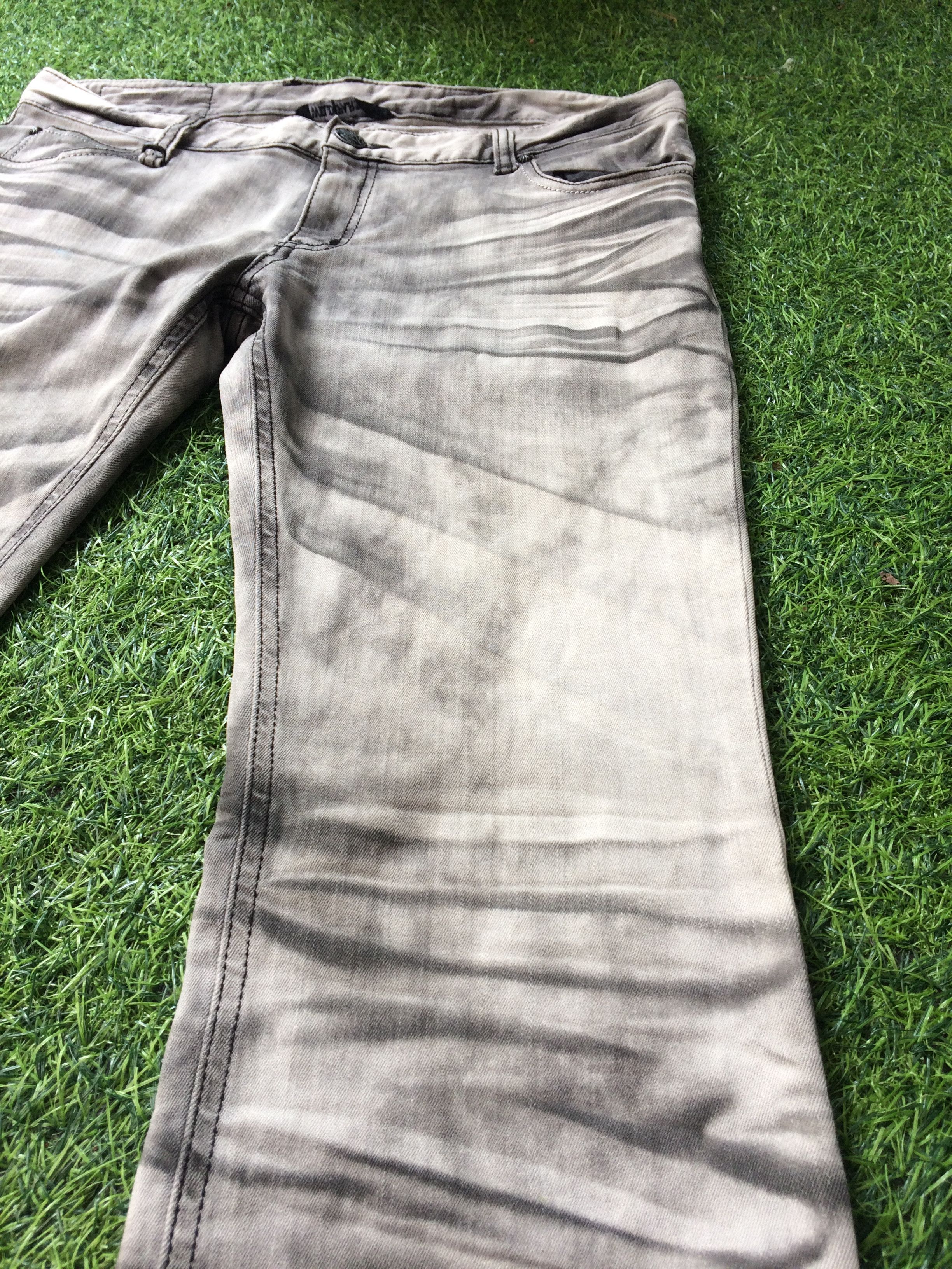 Japanese Brand × Jean Japanese Striped Tie-Dye Stretch Denim #D-190 Size US 33 - 6 Thumbnail