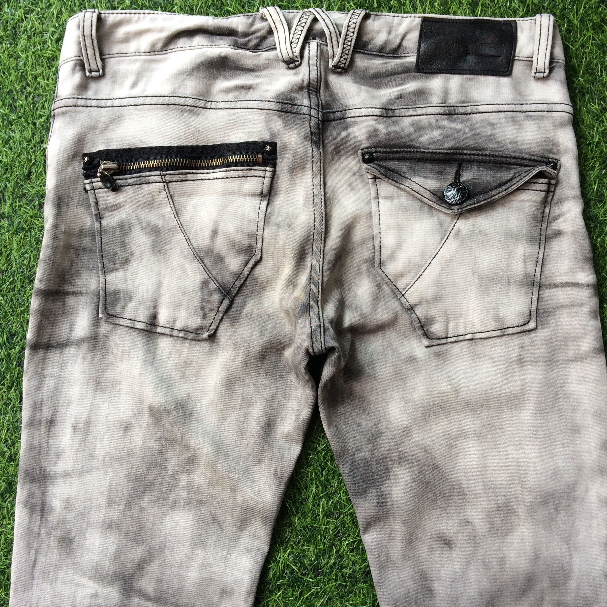 Japanese Brand × Jean Japanese Striped Tie-Dye Stretch Denim #D-190 Size US 33 - 4 Thumbnail