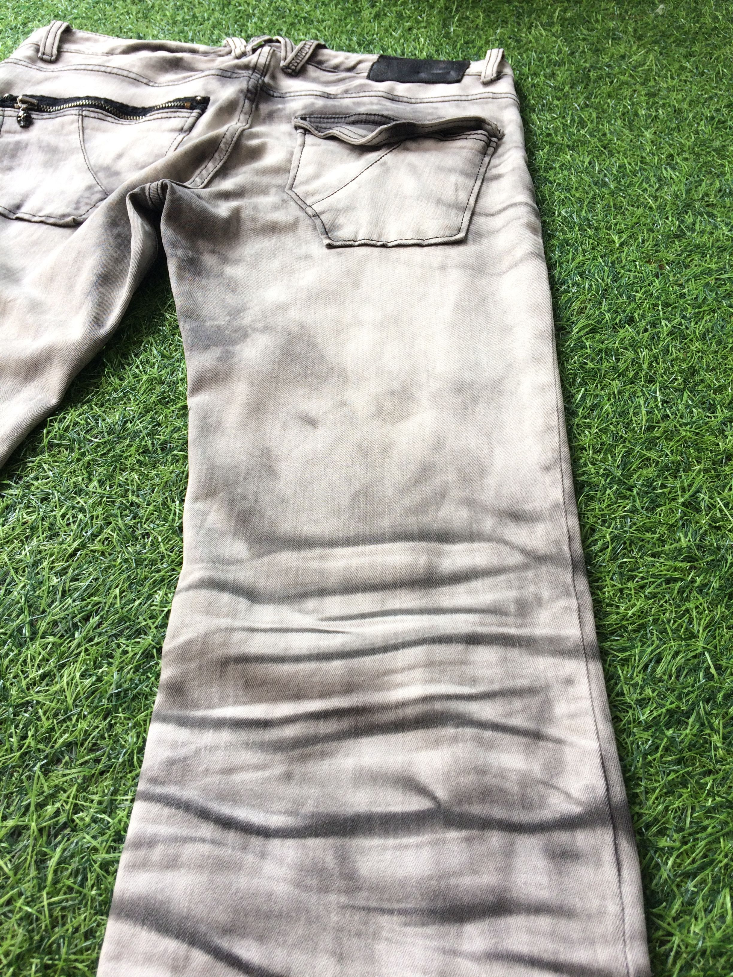 Japanese Brand × Jean Japanese Striped Tie-Dye Stretch Denim #D-190 Size US 33 - 7 Thumbnail