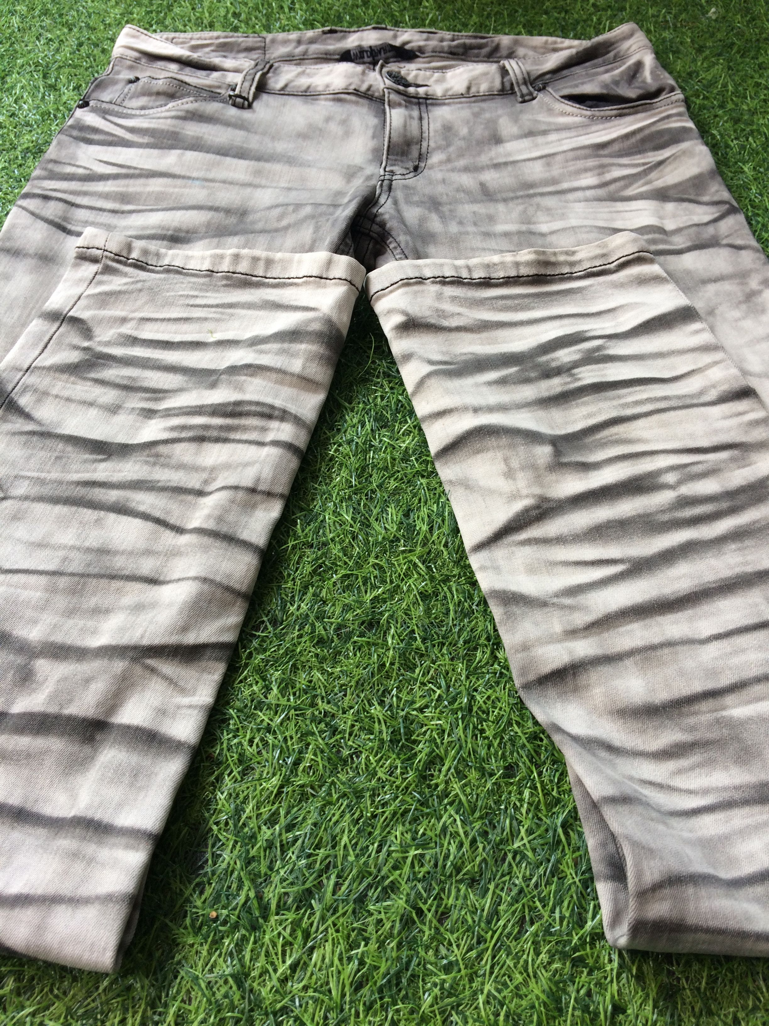 Japanese Brand × Jean Japanese Striped Tie-Dye Stretch Denim #D-190 Size US 33 - 5 Thumbnail