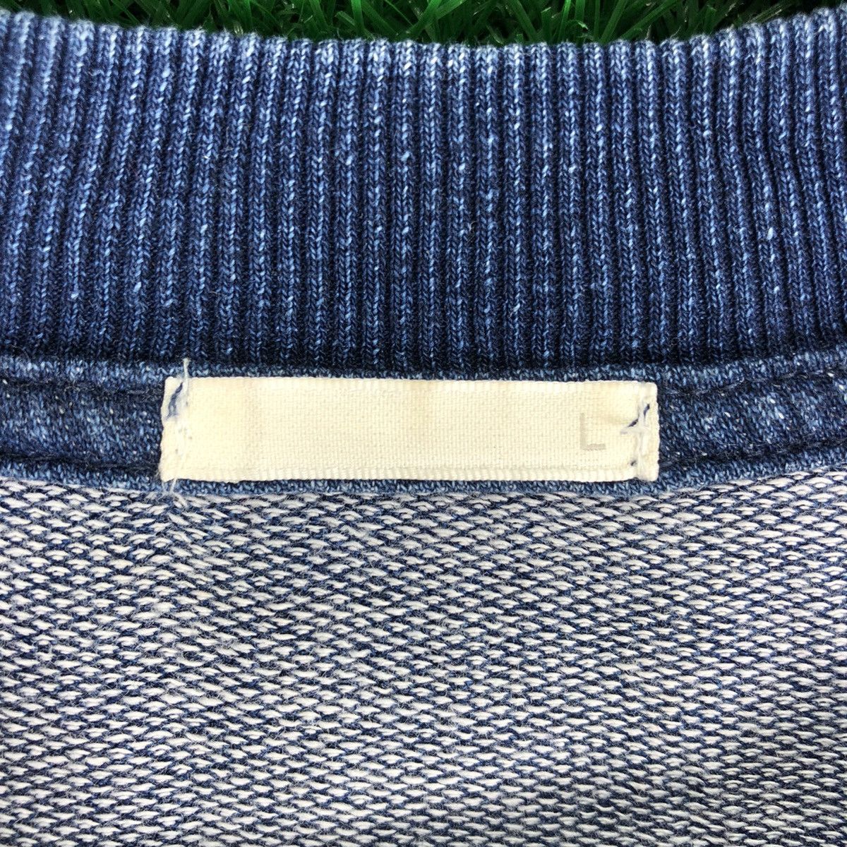 Indigo Blue Indigo Flatlock Crewneck Sweater Short Sleeve by GU Size US L / EU 52-54 / 3 - 10 Thumbnail