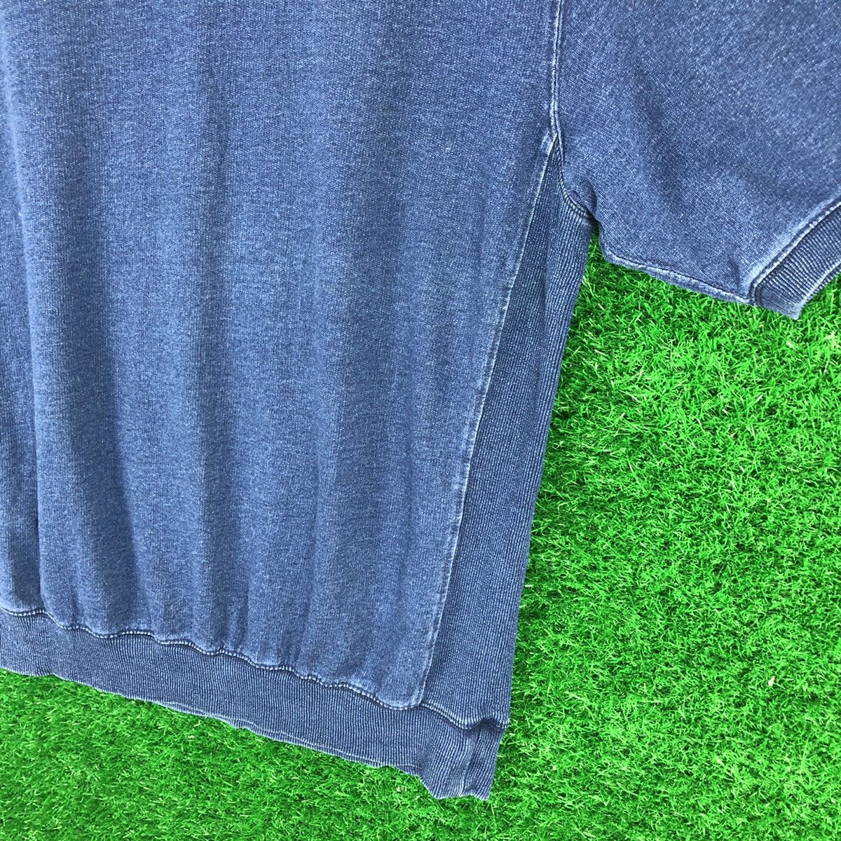 Indigo Blue Indigo Flatlock Crewneck Sweater Short Sleeve by GU Size US L / EU 52-54 / 3 - 3 Thumbnail