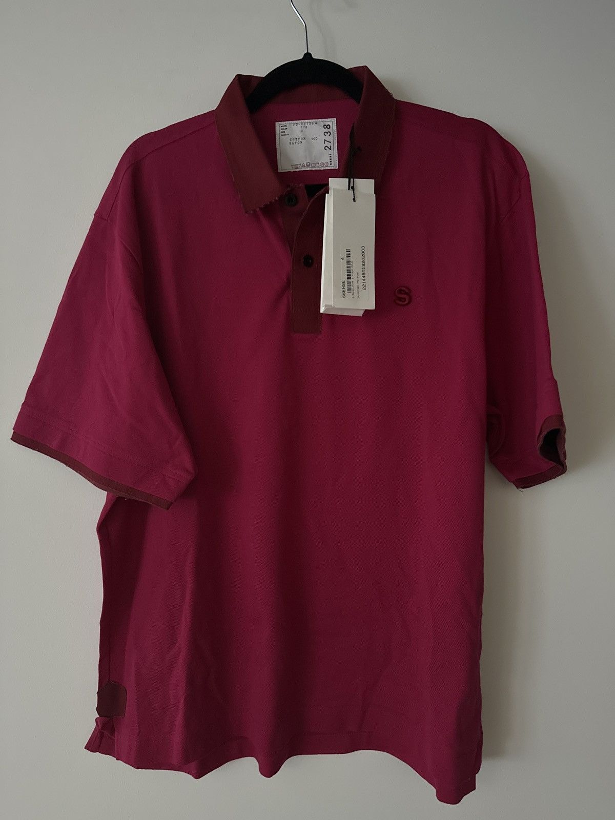 image of Sacai New With Tag, Polo With Embroidered Logo, Men's (Size XL)