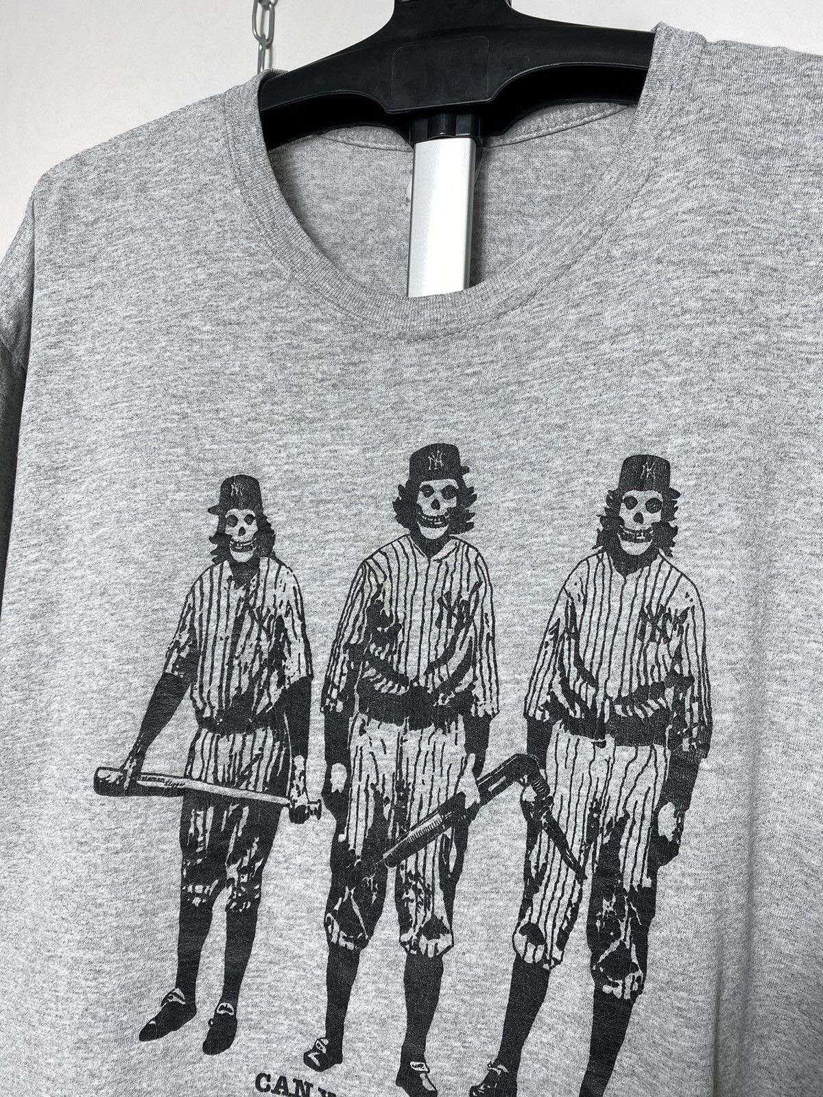 Band Tees Rare vintage Misfits x New York Yankees band t-shirt Size US XL / EU 56 / 4 - 3 Thumbnail