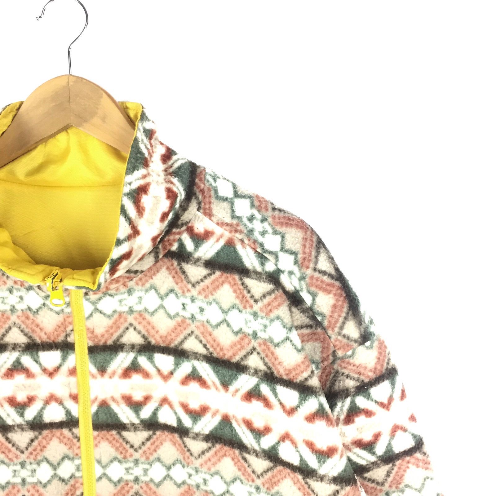 Japanese Brand Vintage 90s Ugly Christmas Fleece Jacket | Block Colour | L Size US L / EU 52-54 / 3 - 2 Thumbnail