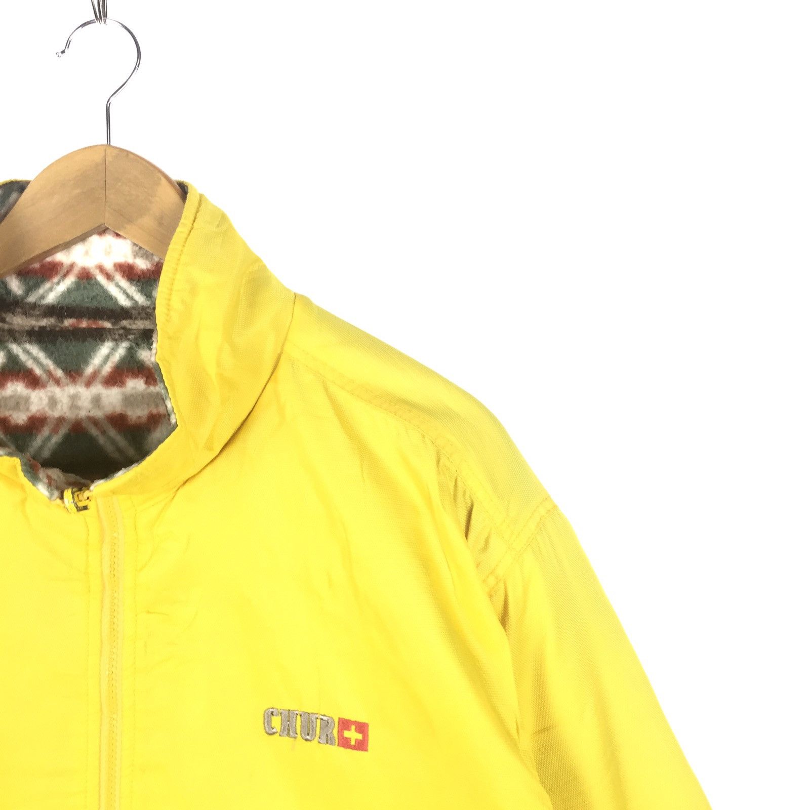 Japanese Brand Vintage 90s Ugly Christmas Fleece Jacket | Block Colour | L Size US L / EU 52-54 / 3 - 3 Thumbnail