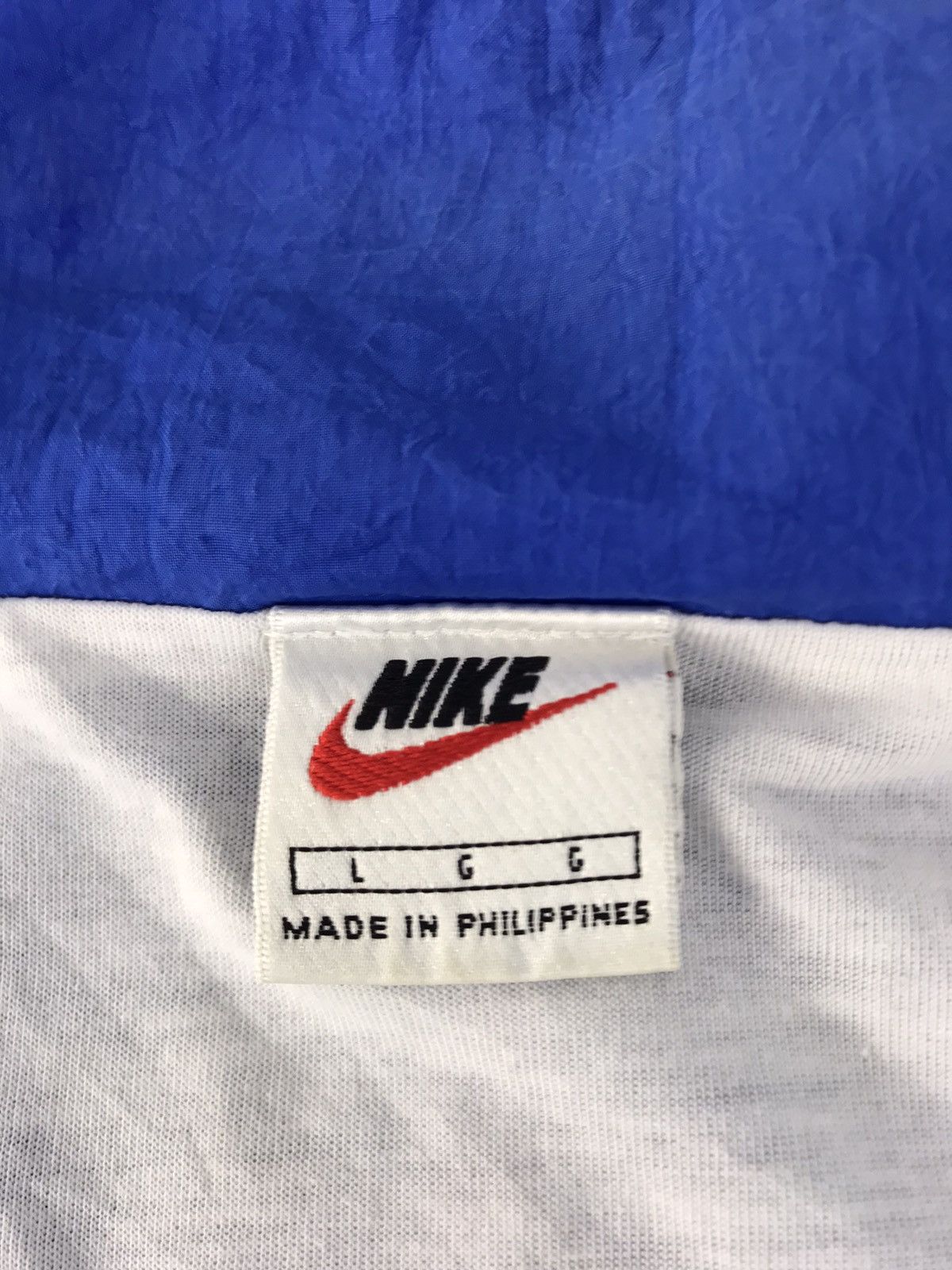NBA Y2K Nike Amelia Basketball 2 Tone Blue White Bomber Jacket Size US L / EU 52-54 / 3 - 5 Thumbnail