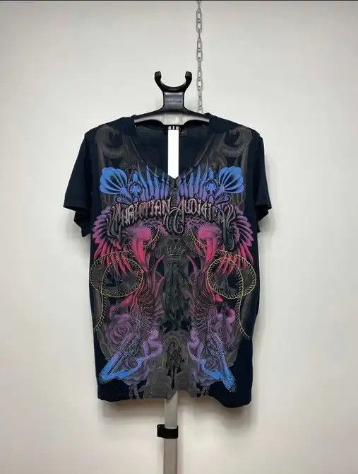Ed Hardy Vintage Christian Audigier all over print t-shirt tee sizeL Size US L / EU 52-54 / 3 - 1 Thumbnail