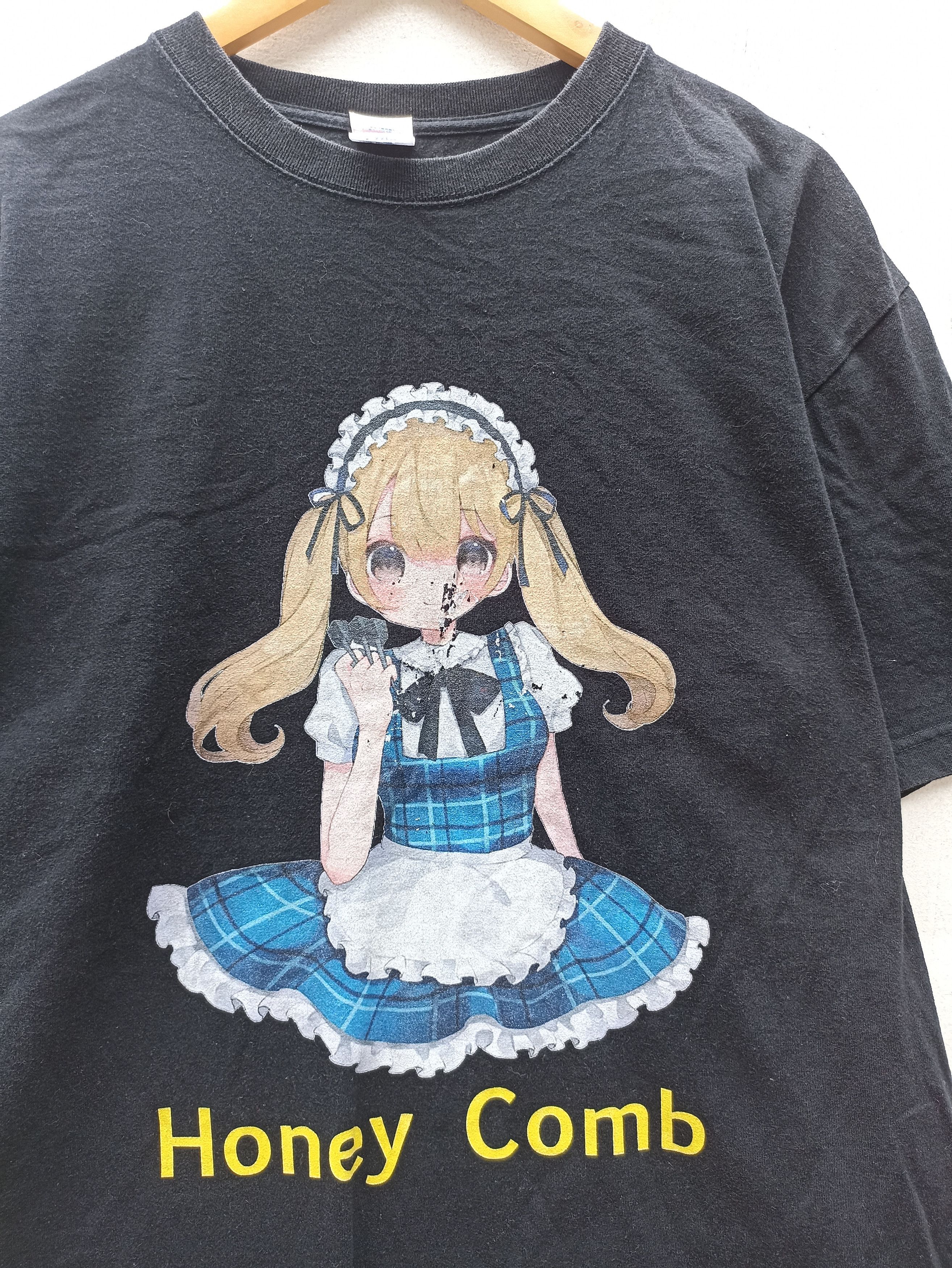 Anime Vintage Honey Comb t shirt school girl japan Size US XL / EU 56 / 4 - 2 Thumbnail