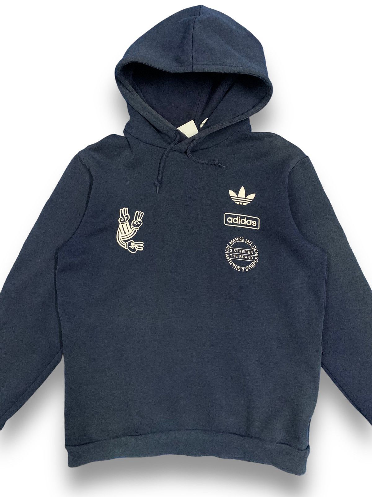 Adidas Trefoil Stripes Faded Printed Graphic Hoodie