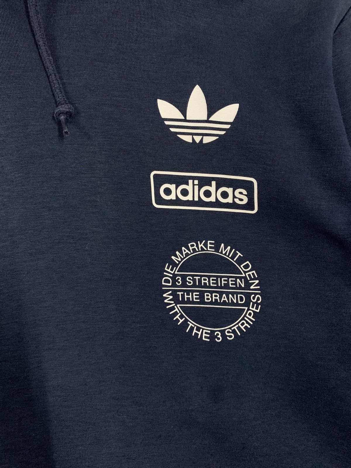 Adidas Adidas Trefoil 3 Stripes Faded Printed Graphic Hoodie Size US M / EU 48-50 / 2 - 7 Thumbnail