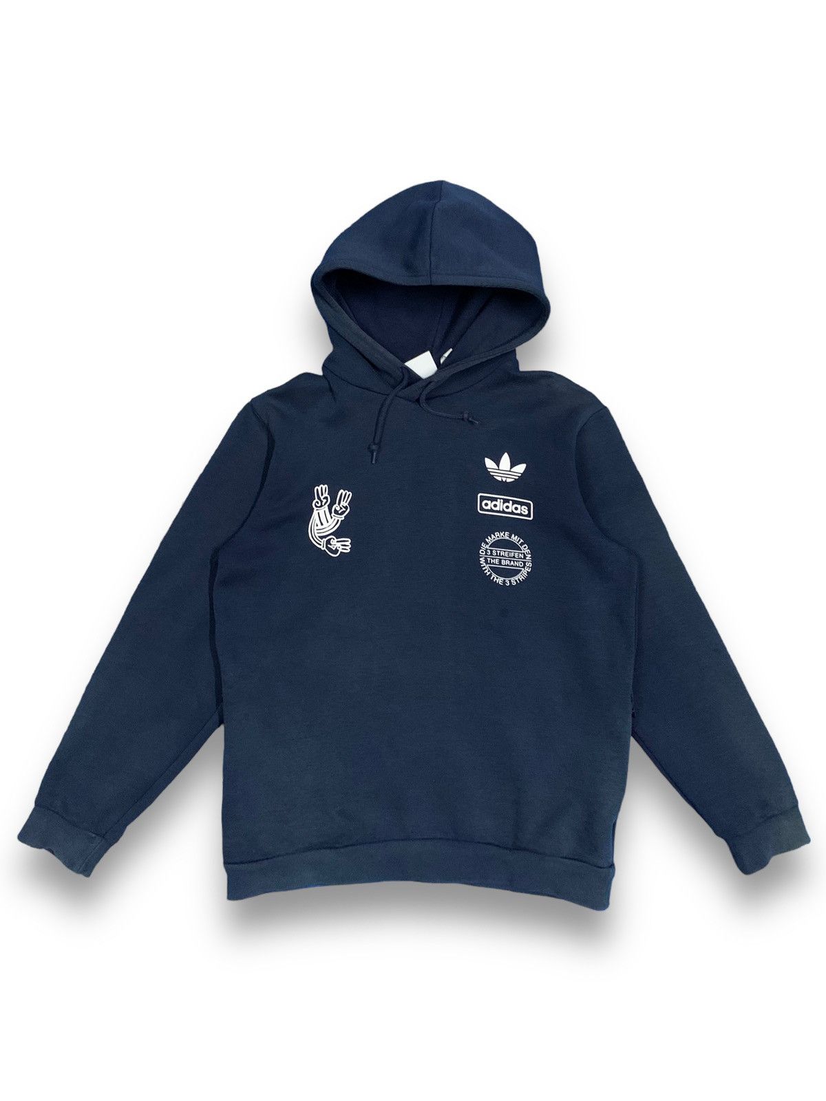Adidas Adidas Trefoil 3 Stripes Faded Printed Graphic Hoodie Size US M / EU 48-50 / 2 - 1 Thumbnail